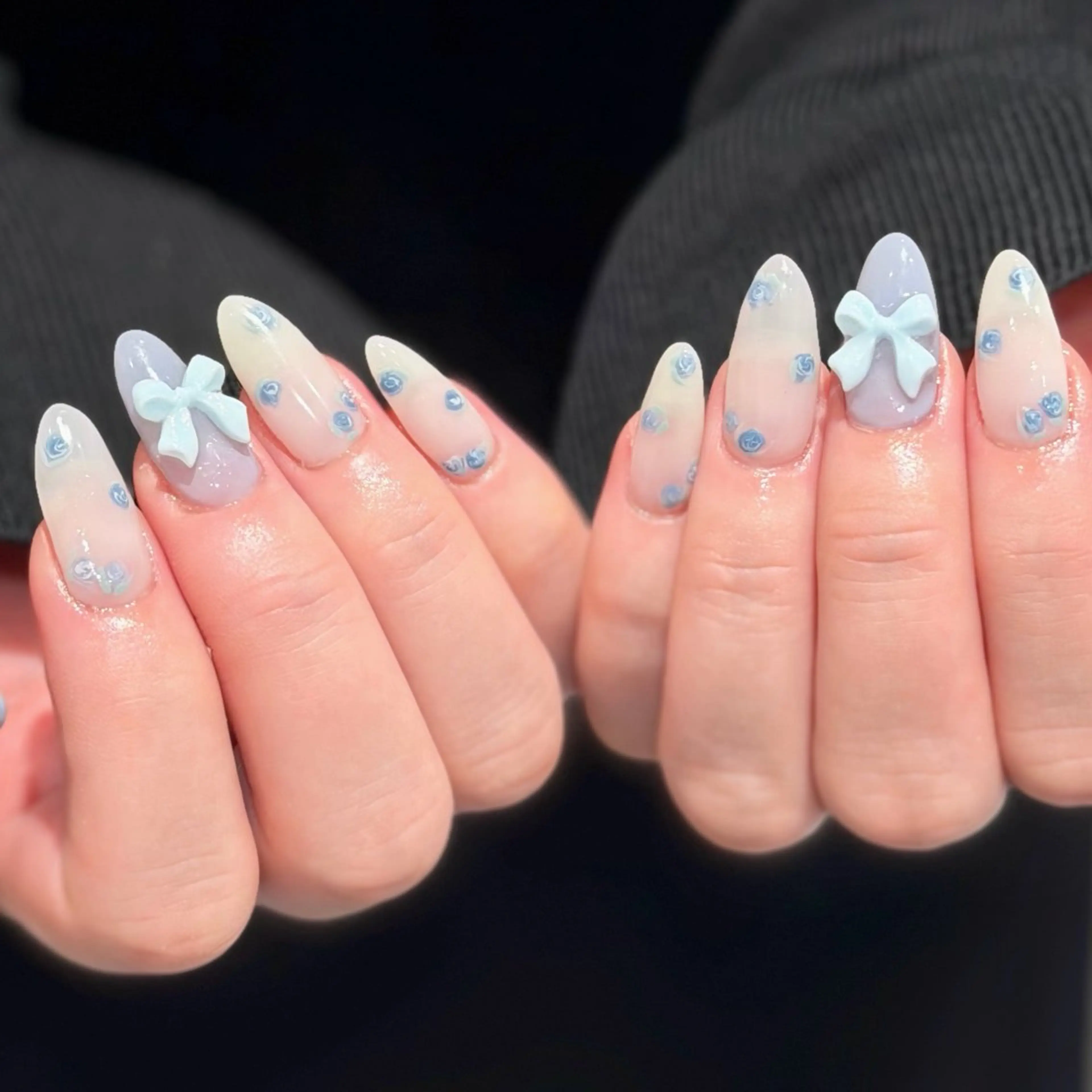 ネイル 春ネイル nailsalon moe.所属・yume 大人ガーリーネイルのネイルデザイン