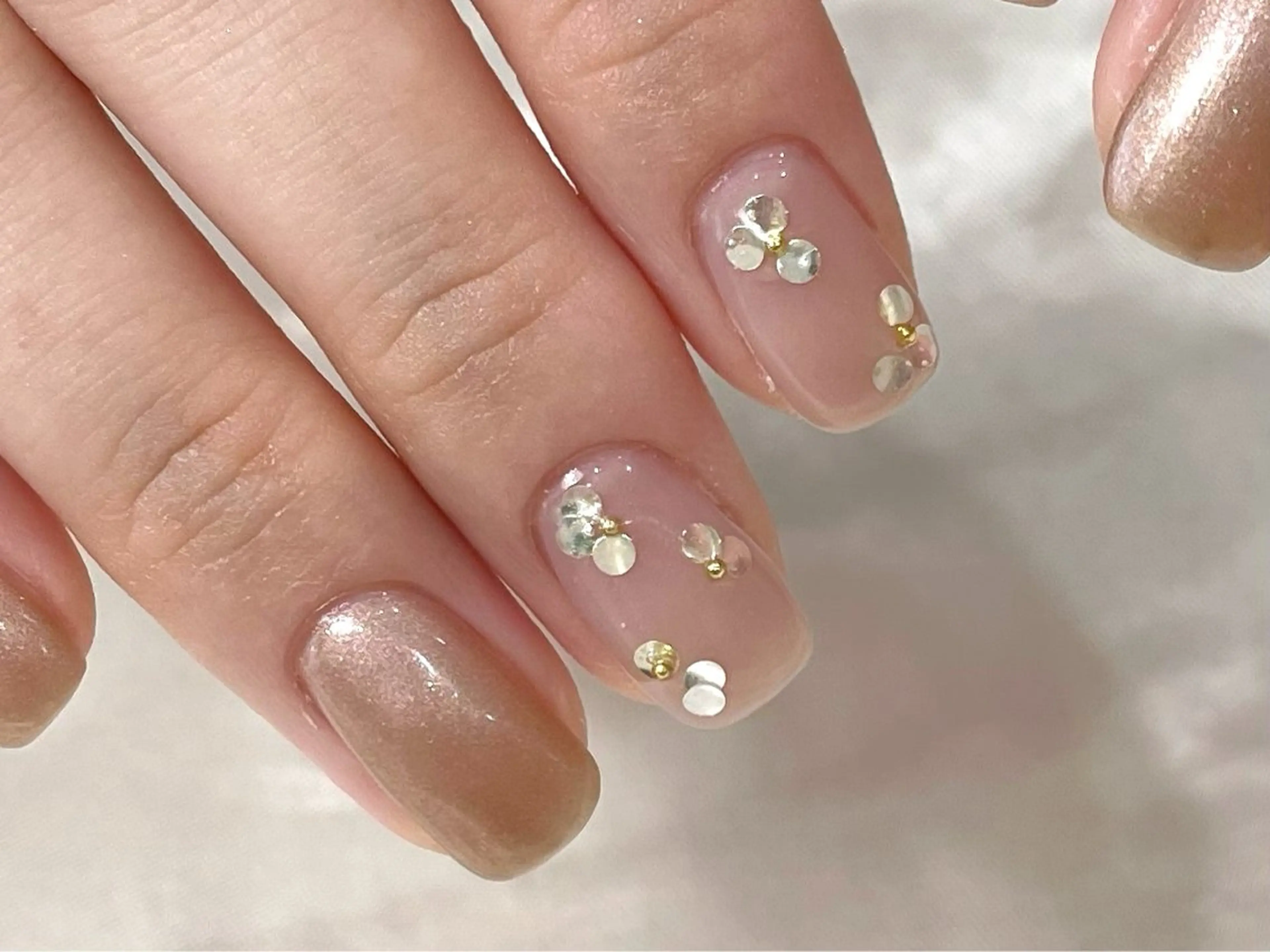 ネイル ホログラムネイル シンプルネイル f. harukaのネイルデザイン