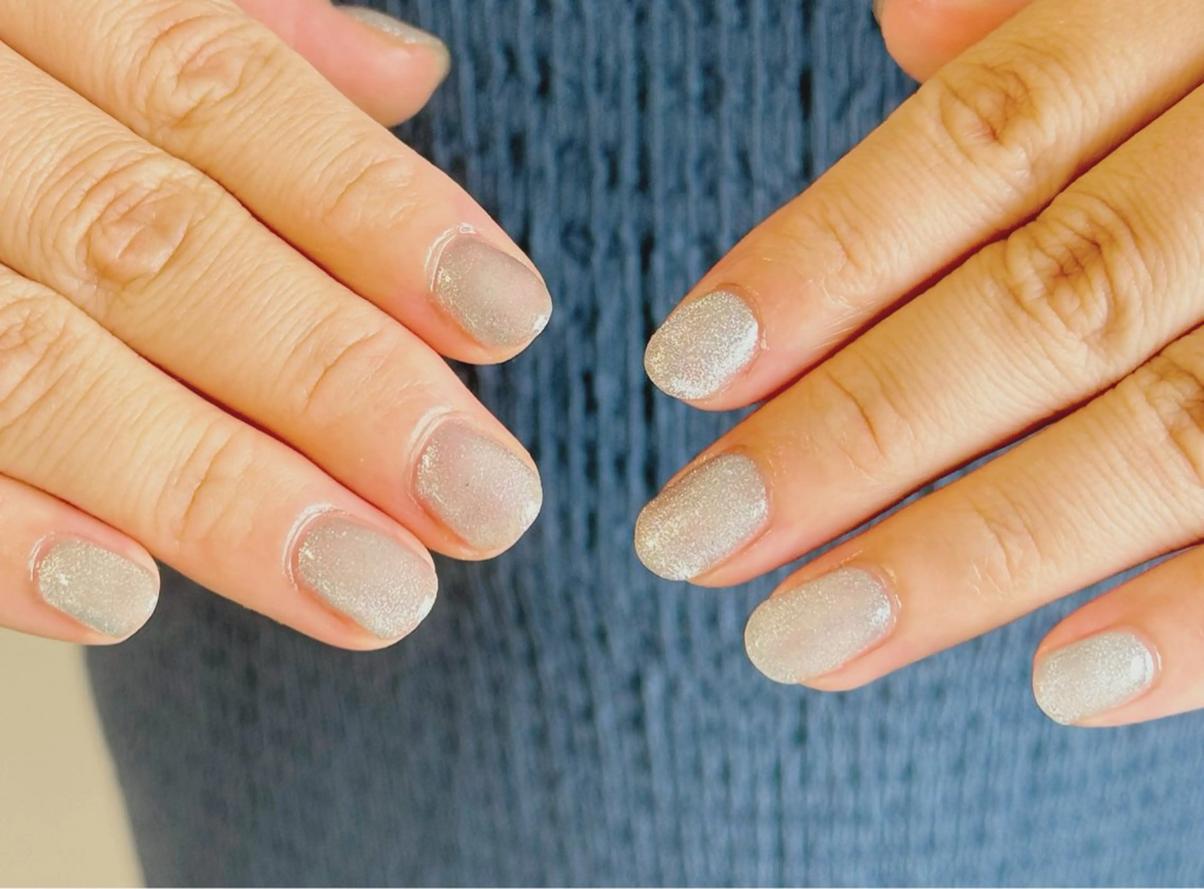 ネイル ブルー マグネットネイル マグネットワンカラー ワンカラーネイル nail salon kicchiのネイルデザイン