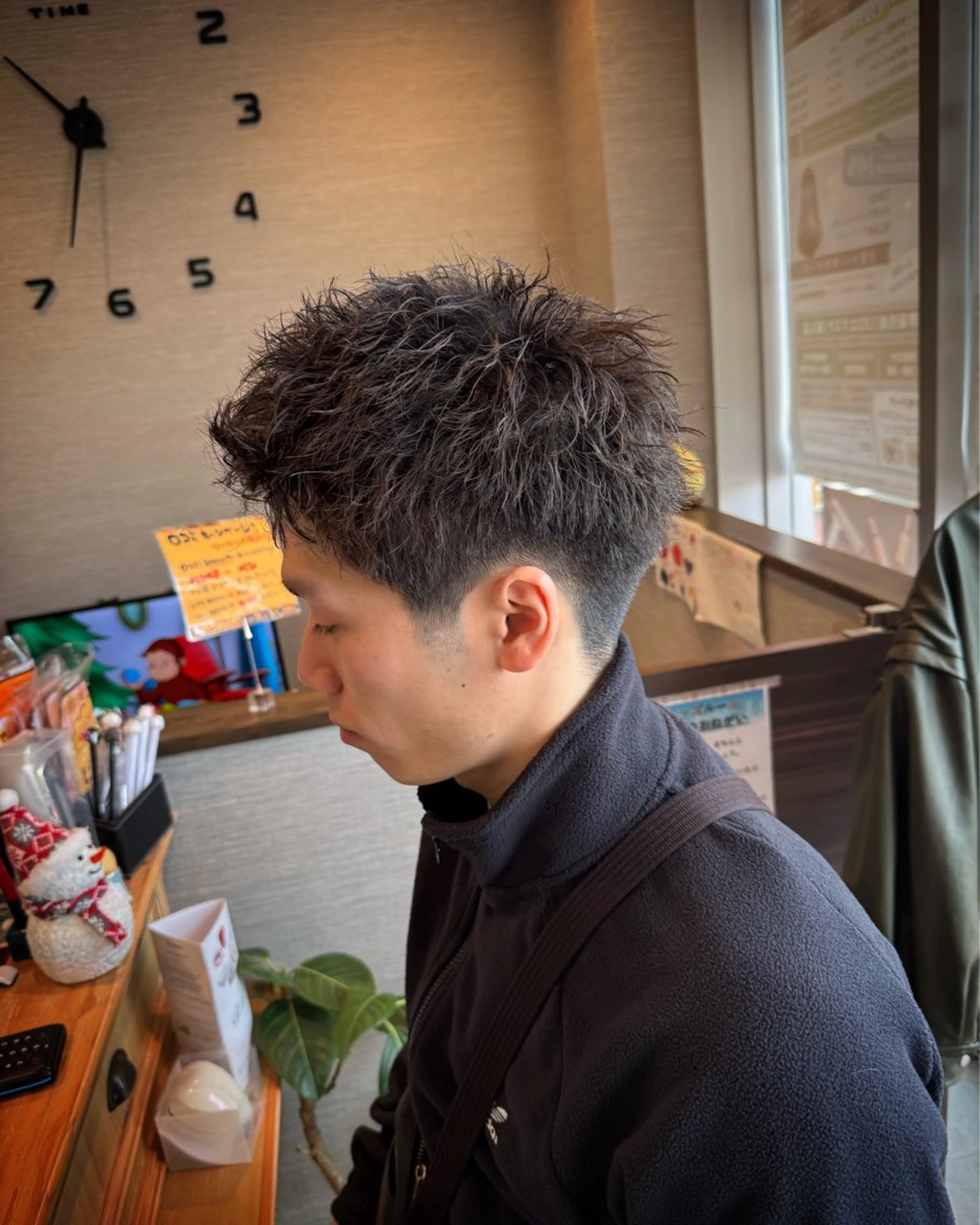 メンズ カット パーマ 吉田 剛のヘアスタイル