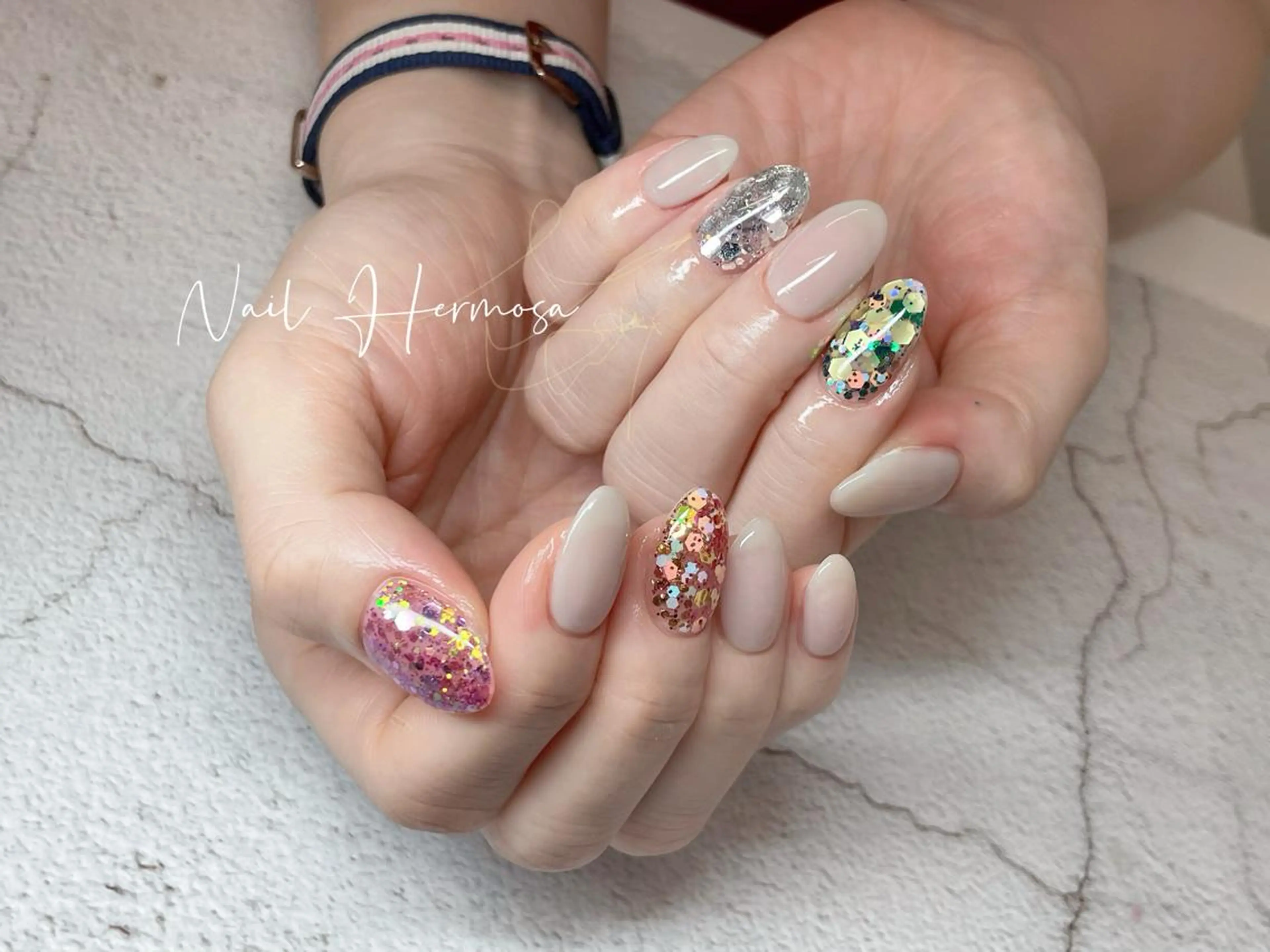 ネイル 桜ネイル 長さ出し フラッシュネイル フラワーネイル フットネイル フットネイル ネイル エルモサのネイルデザイン