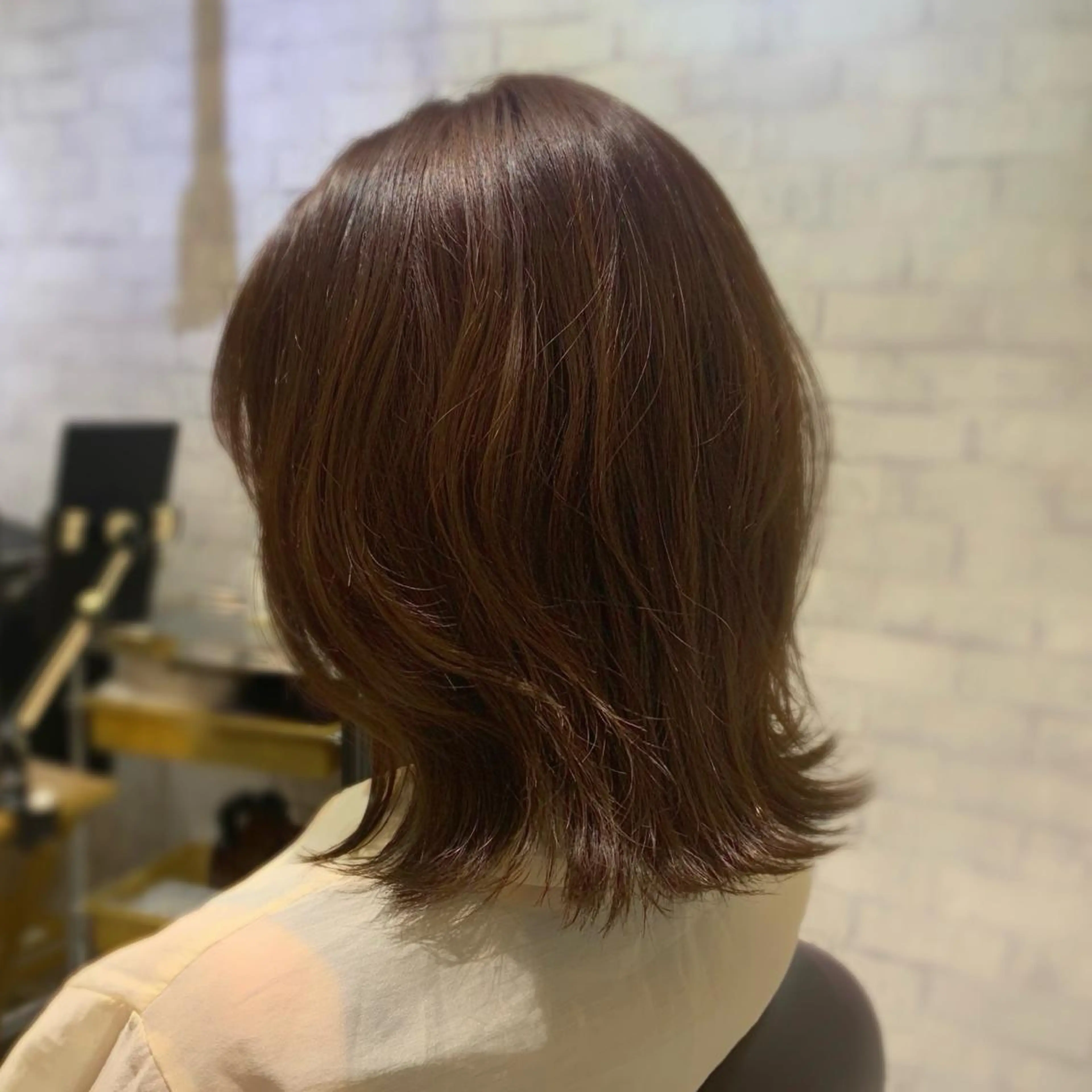 ミディアム カラー ブラウンカラー ナチュラルブラウン 心斎橋/レイヤー/ 艶カラー💖Sakiのヘアスタイル