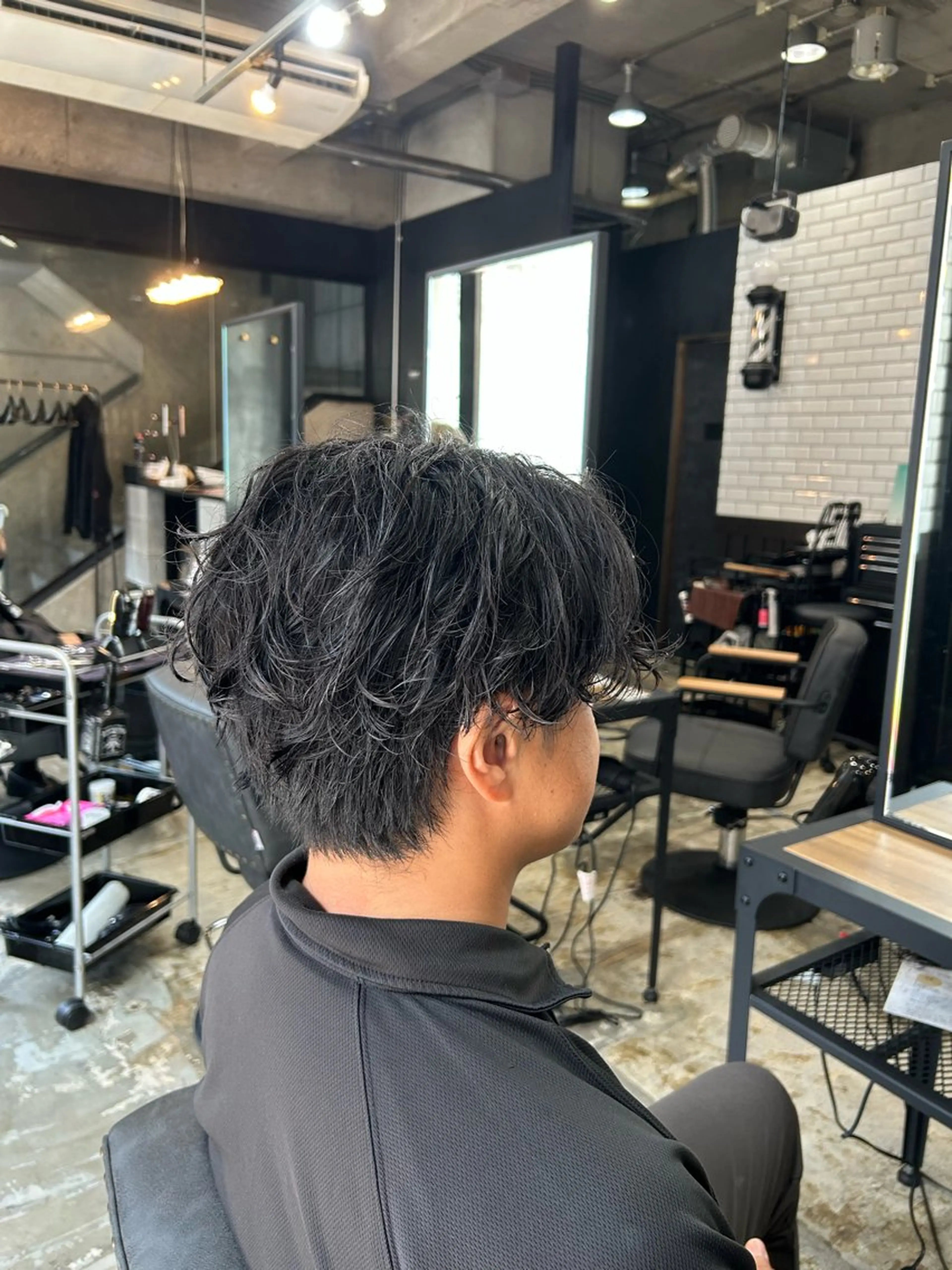 メンズ カット パーマ 河野 理人のヘアスタイル