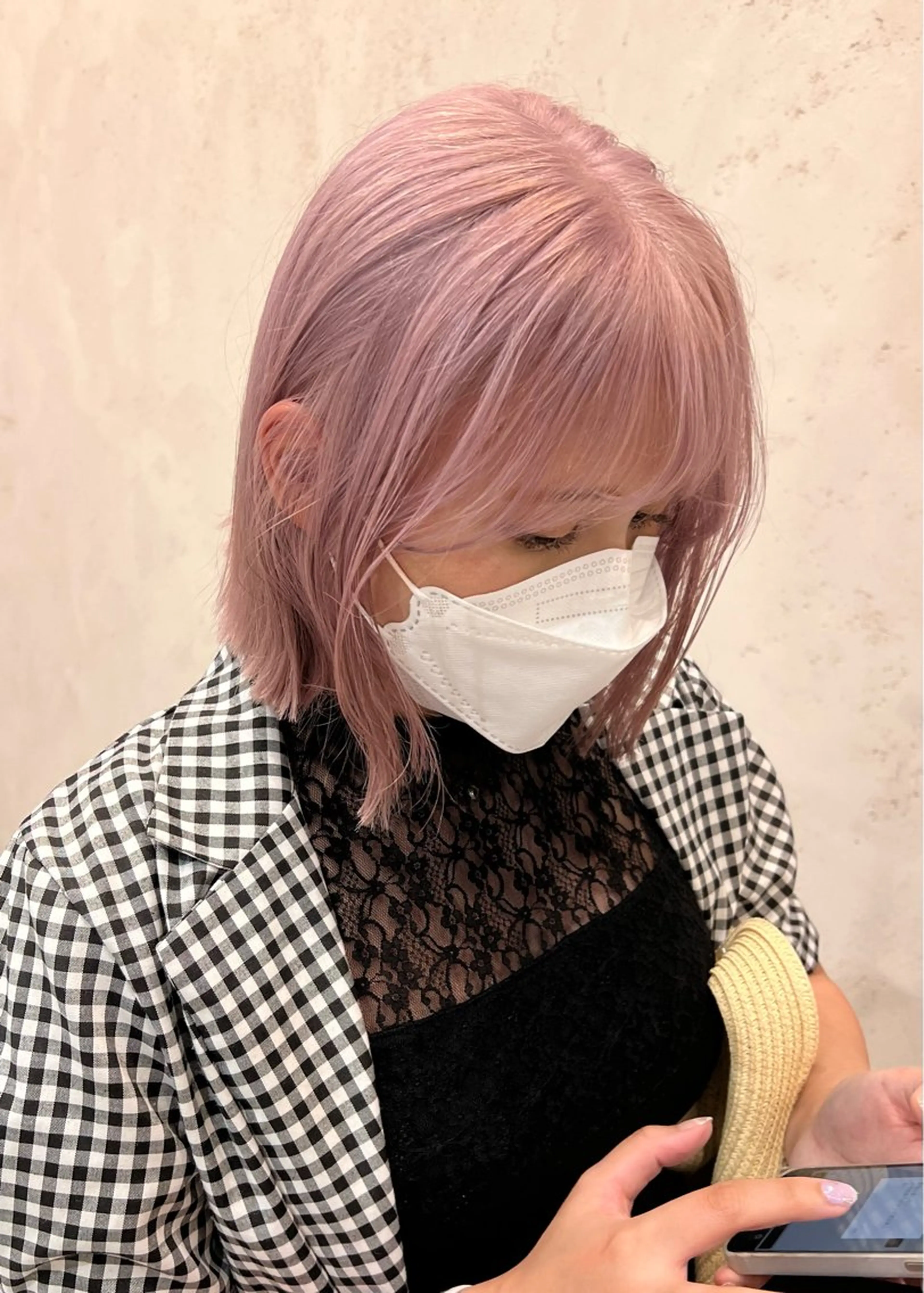 ミディアム カラー 名古屋/落ちる黒 黒染め落としのヘアスタイル