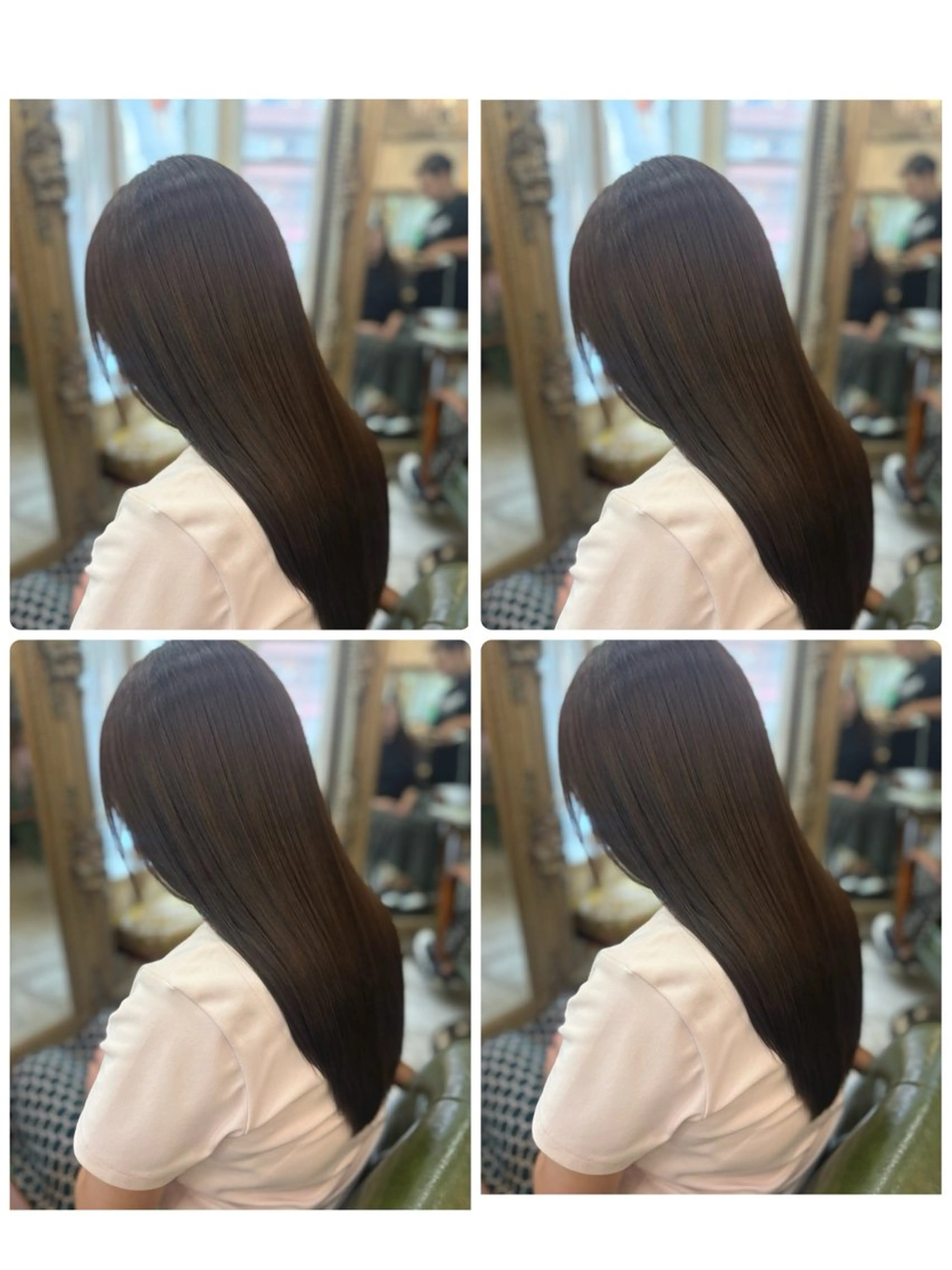 セミロング トリートメント 酸熱トリートメント 新宿御苑/艶髪カラー 髪質改善/山口のヘアスタイル