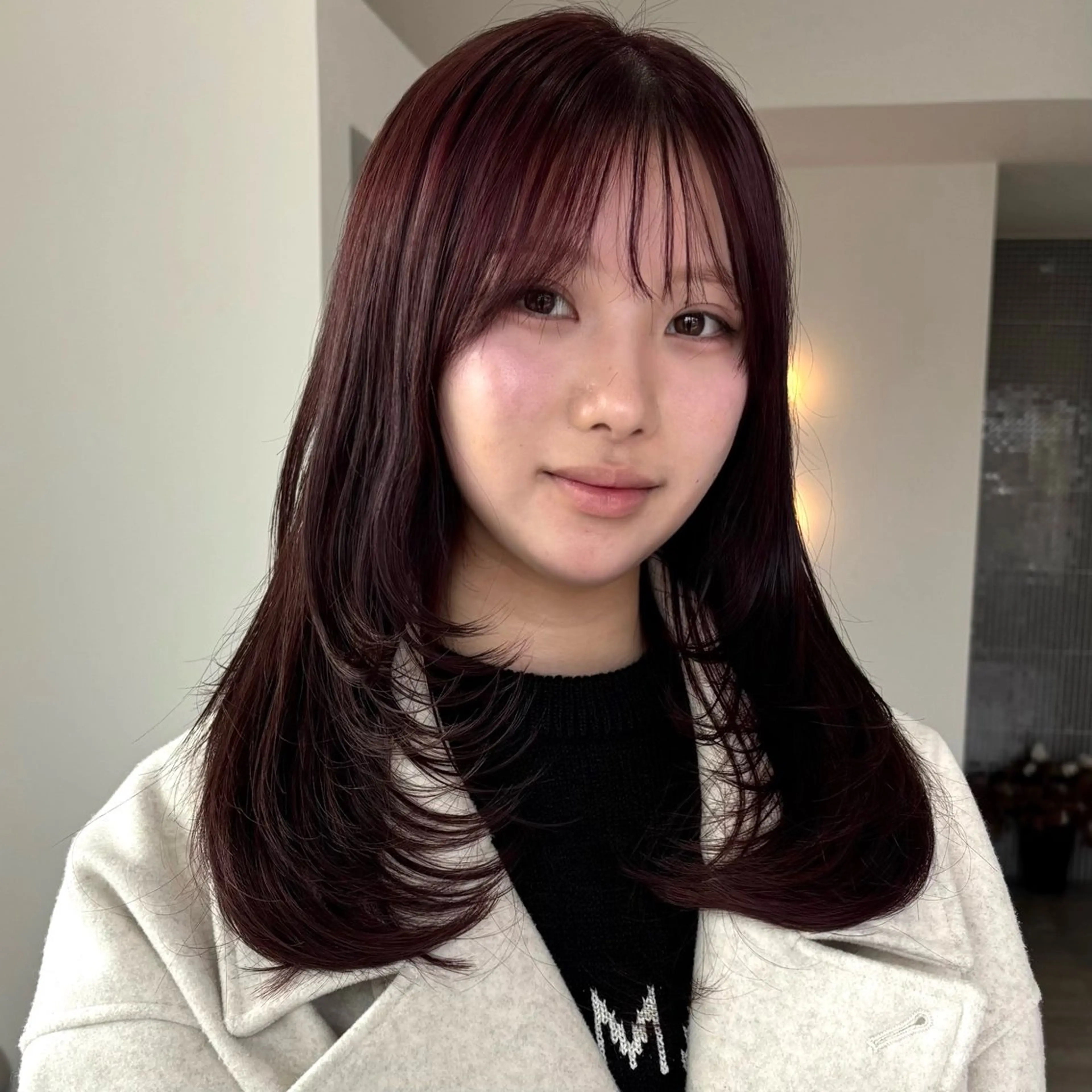 ミディアム ヘアカラー トリートメント 大人可愛い/韓国 レイヤー🎀まおのヘアスタイル