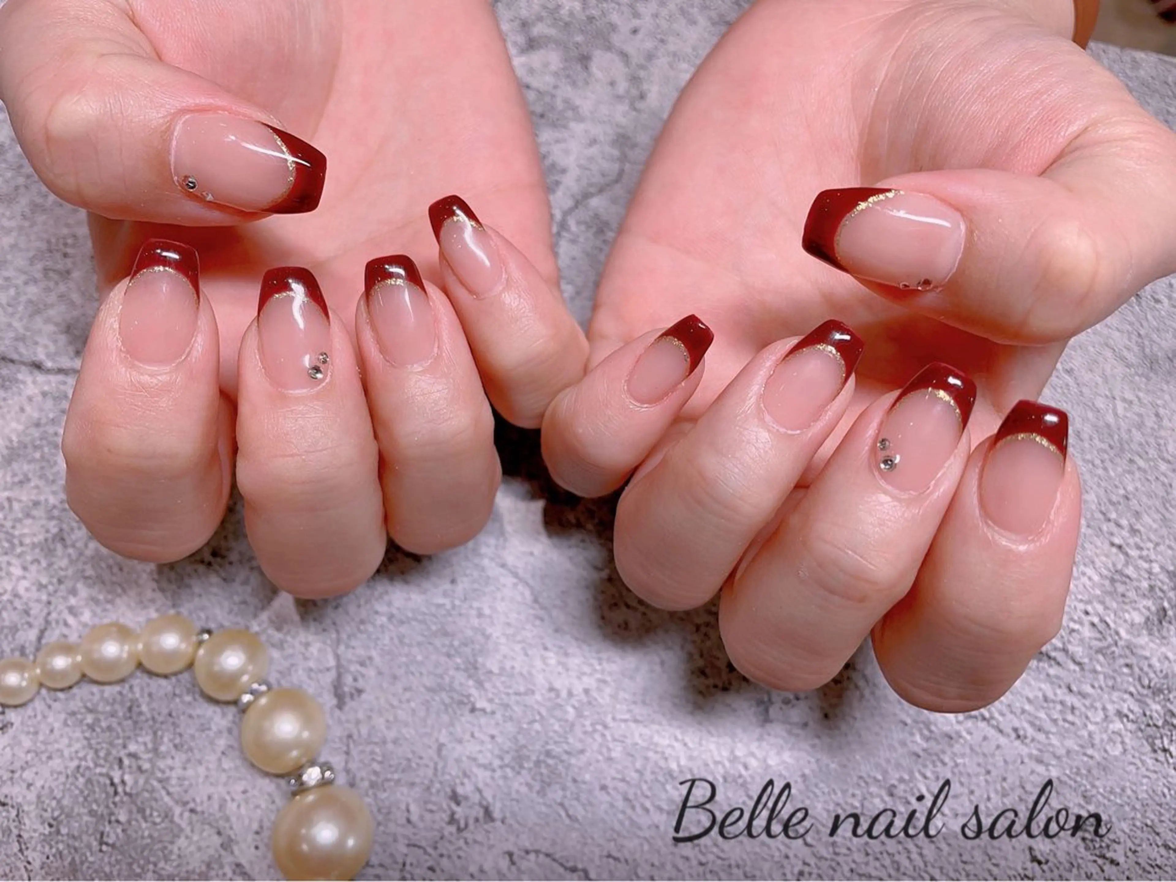 ネイル フレンチネイル スカルプネイル ワンホンネイル Belle nail salon 新小岩のネイルデザイン