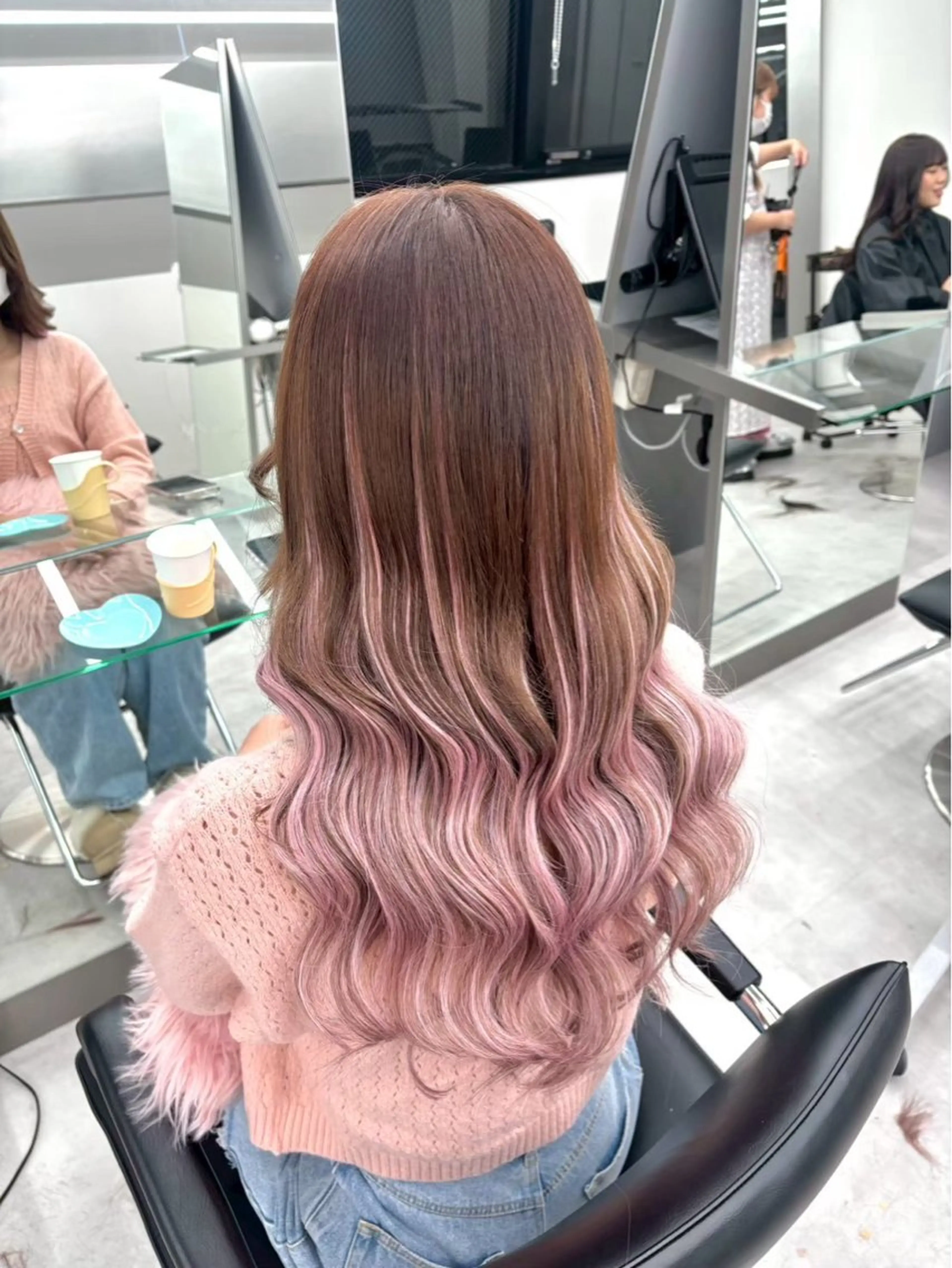 ミディアム エクステ 横浜　エクステ🎀 カラー／ルナのヘアスタイル