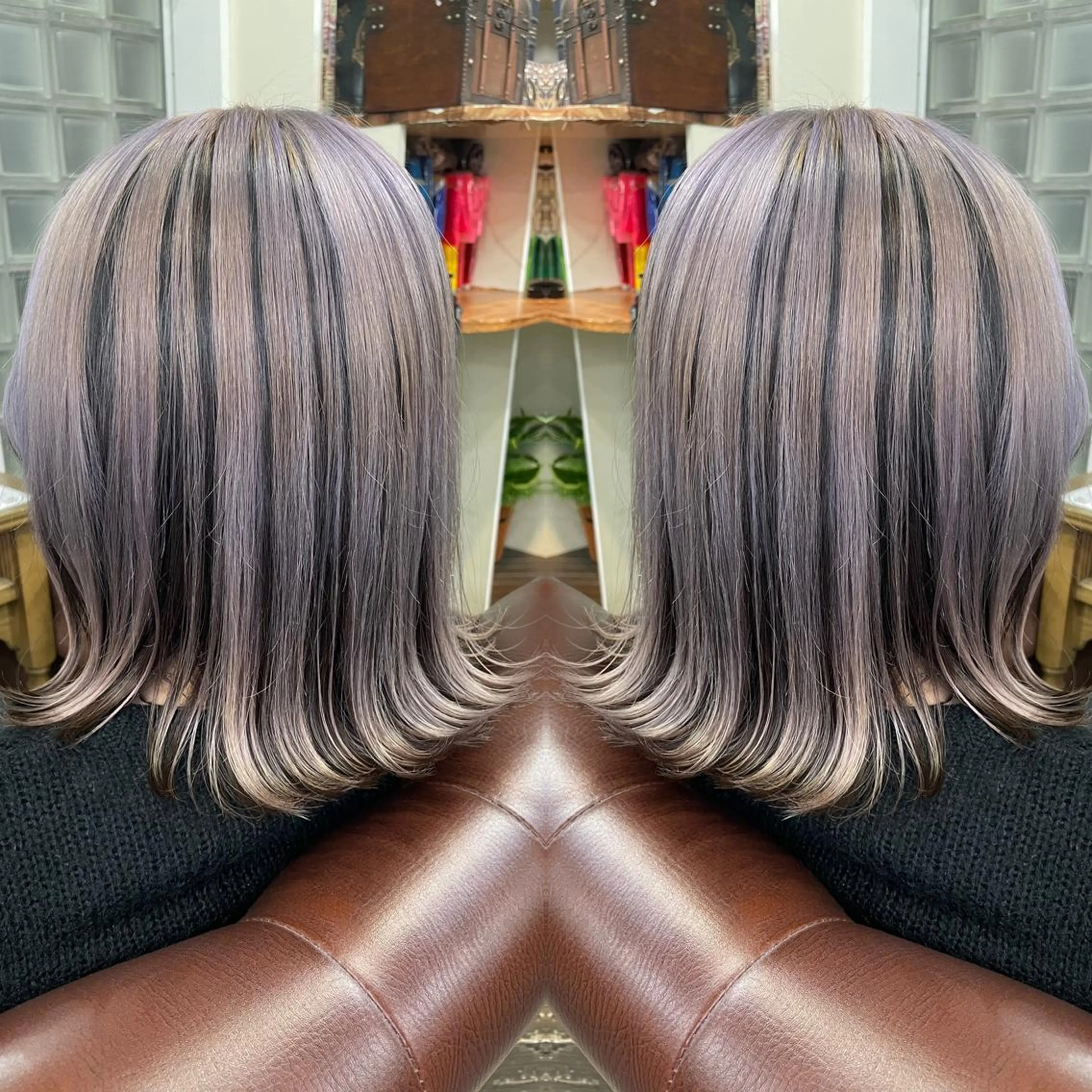 ミディアム カラー ラベンダーカラー 👑派手髪/カット 👑ANRYのヘアスタイル