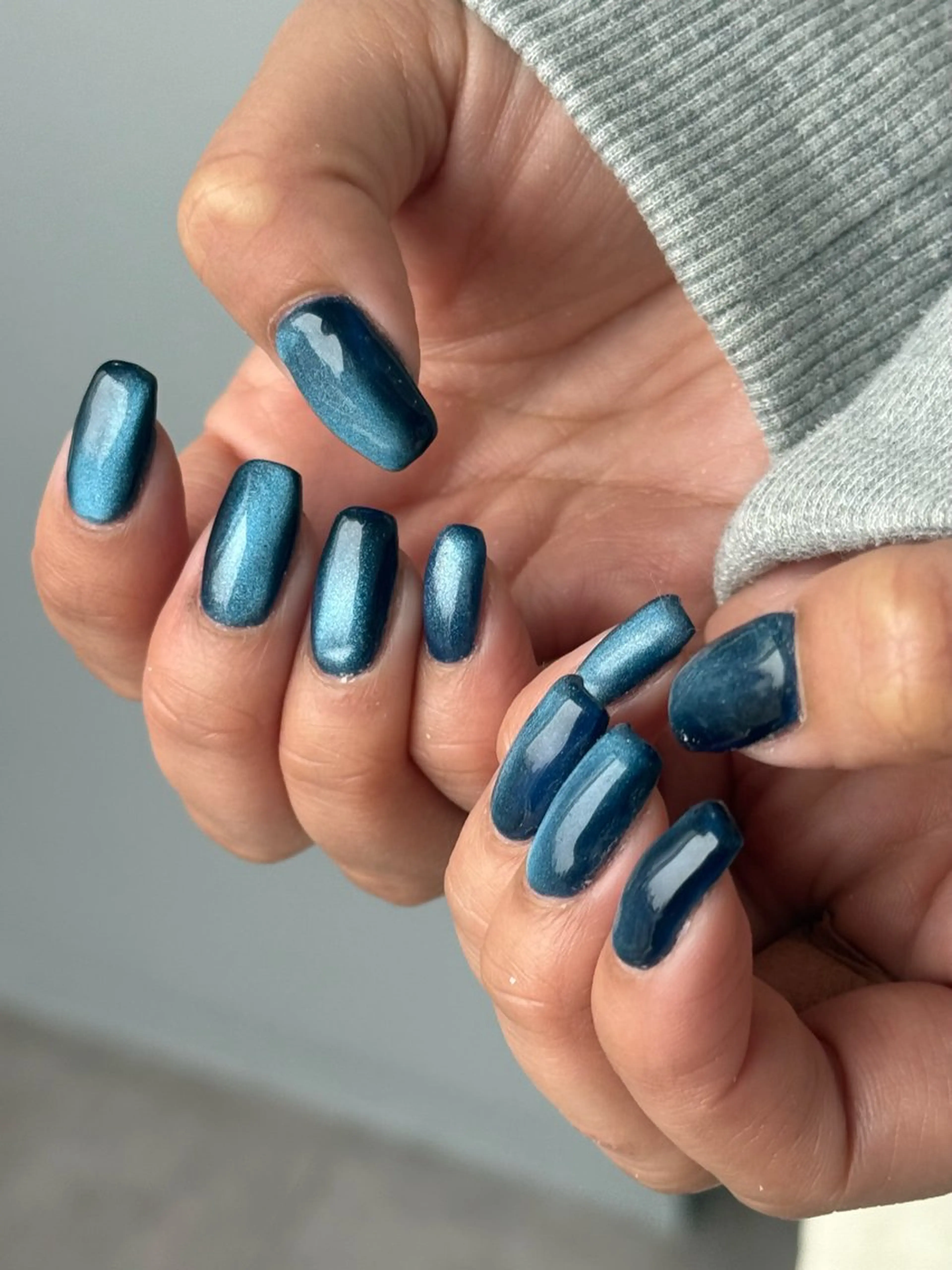 ネイル ブルー マグネットネイル atelierLMN Harukaのネイルデザイン