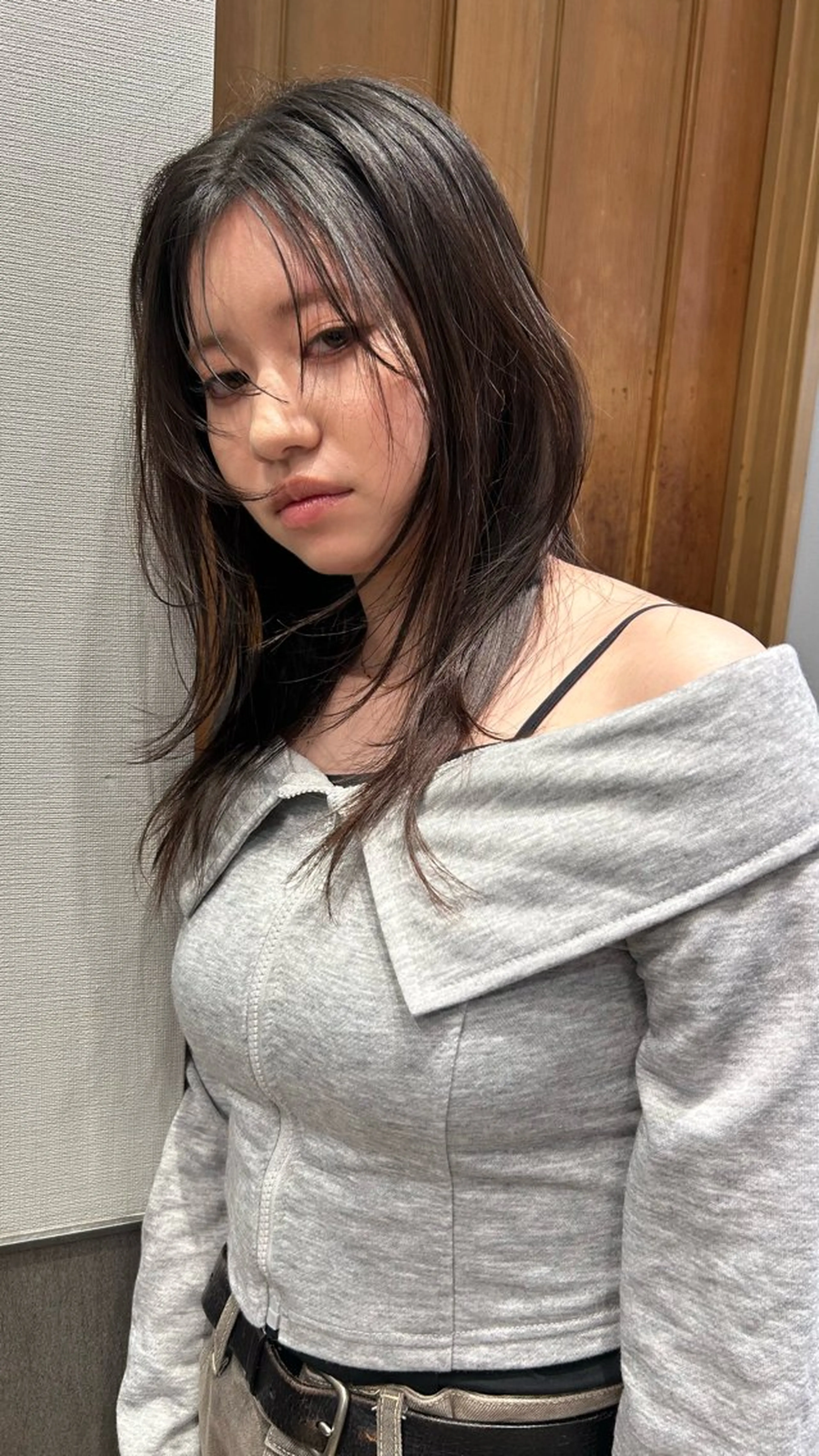 セミロング くろかわ まいのヘアスタイル