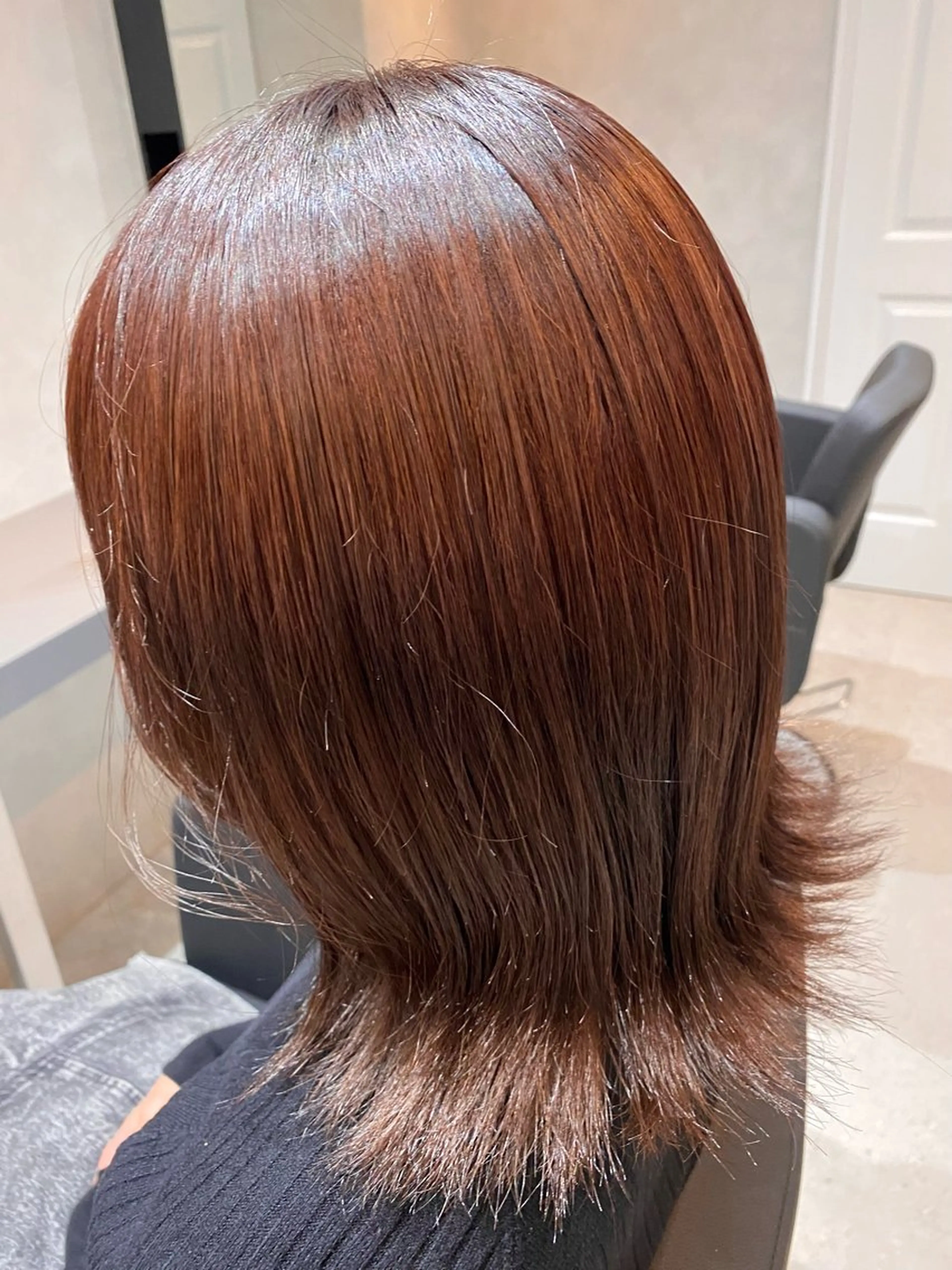 カラー ボルドーカラー ブラウンカラー 大林　恵理 【Agu 屋島】のヘアスタイル