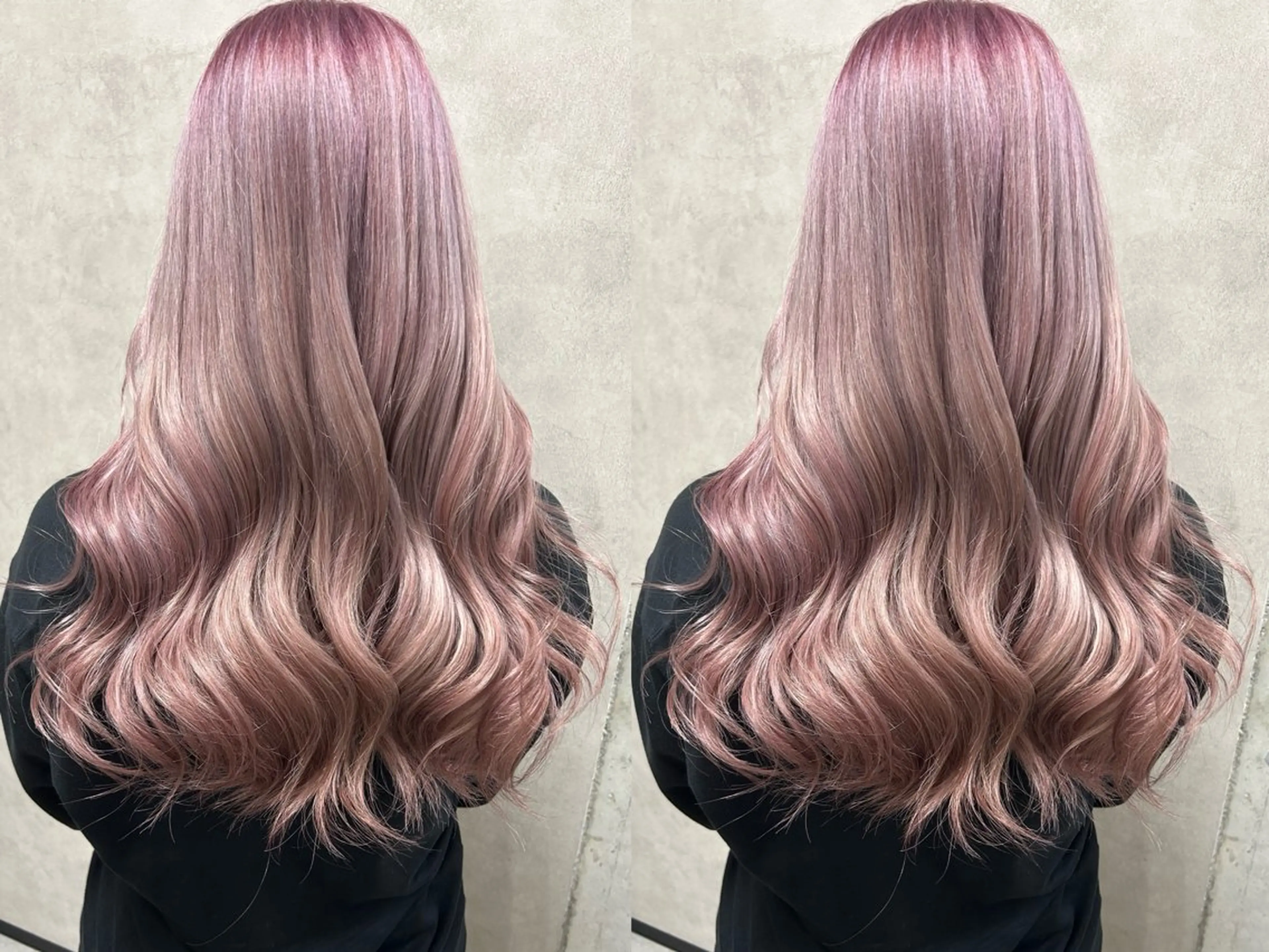 ロング カラー ベージュカラー ピンクカラー ピンクベージュ ホワイトピンク ホワイトピンクベージュ ヘアカラー トリートメント 優花/ハイトーン /デザインカラーのヘアスタイル