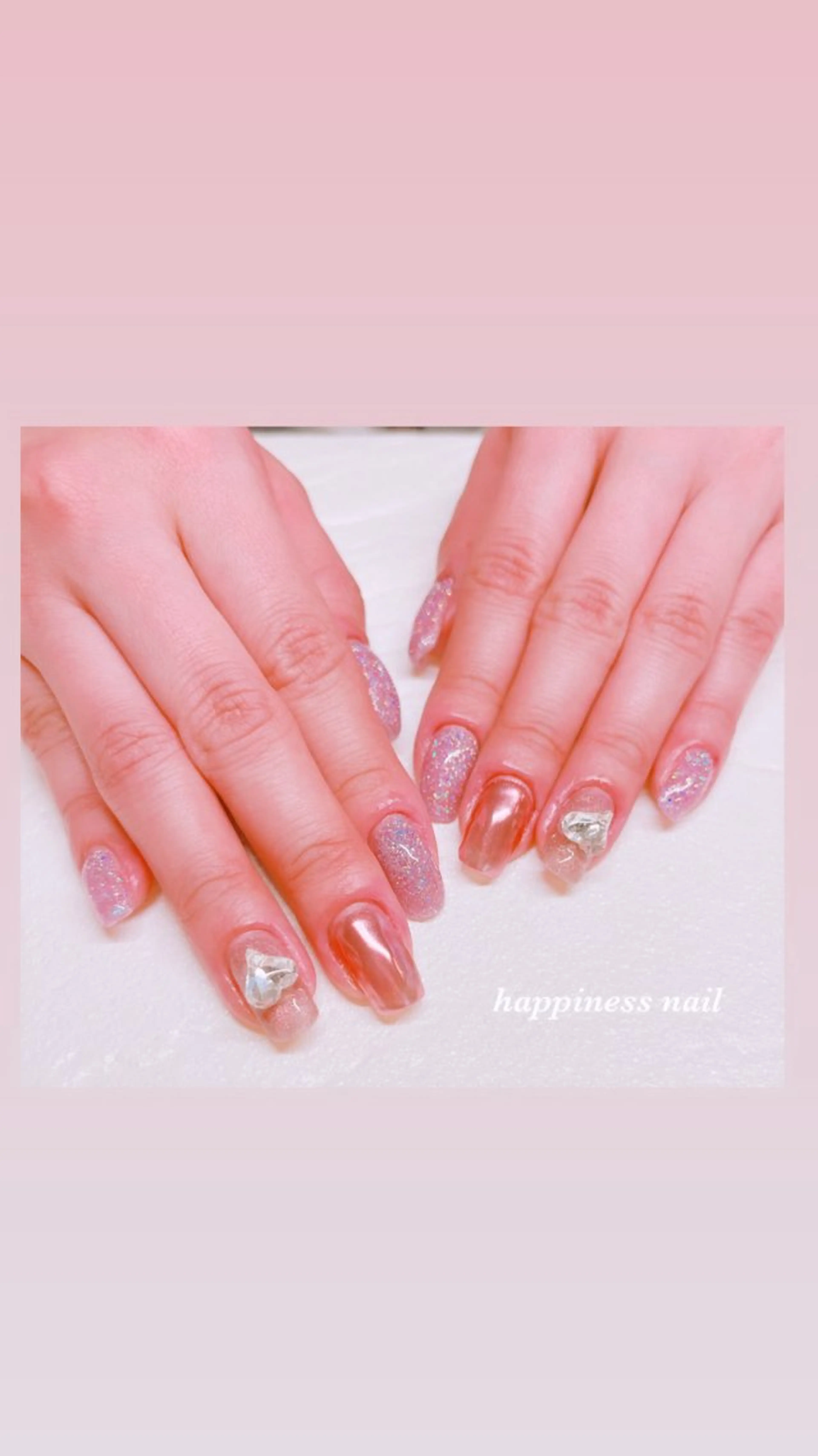 ネイル ミラーネイル happiness nailのネイルデザイン
