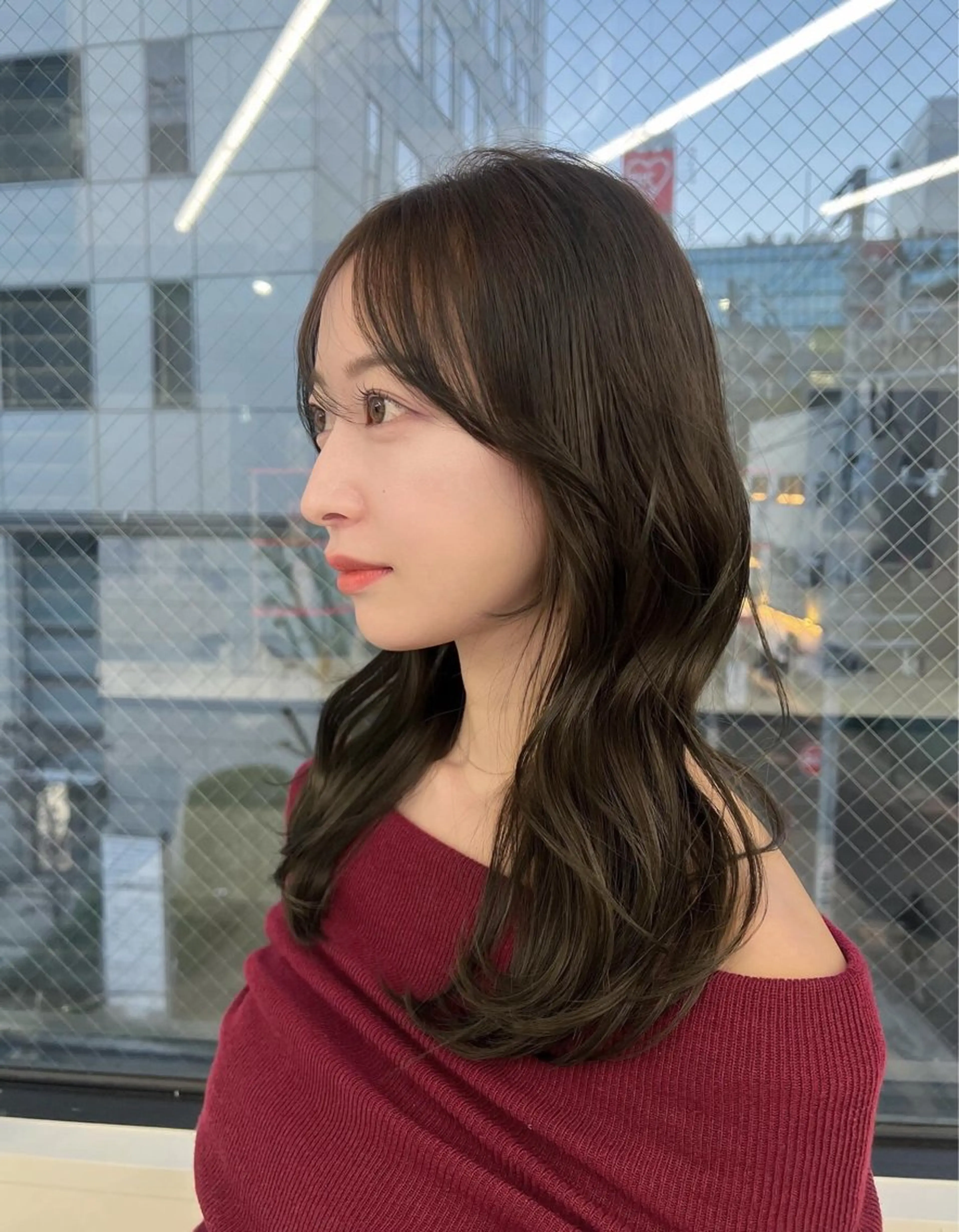セミロング カット ヘアカラー 透明感ベージュ 🎀Sayaka🎀のヘアスタイル