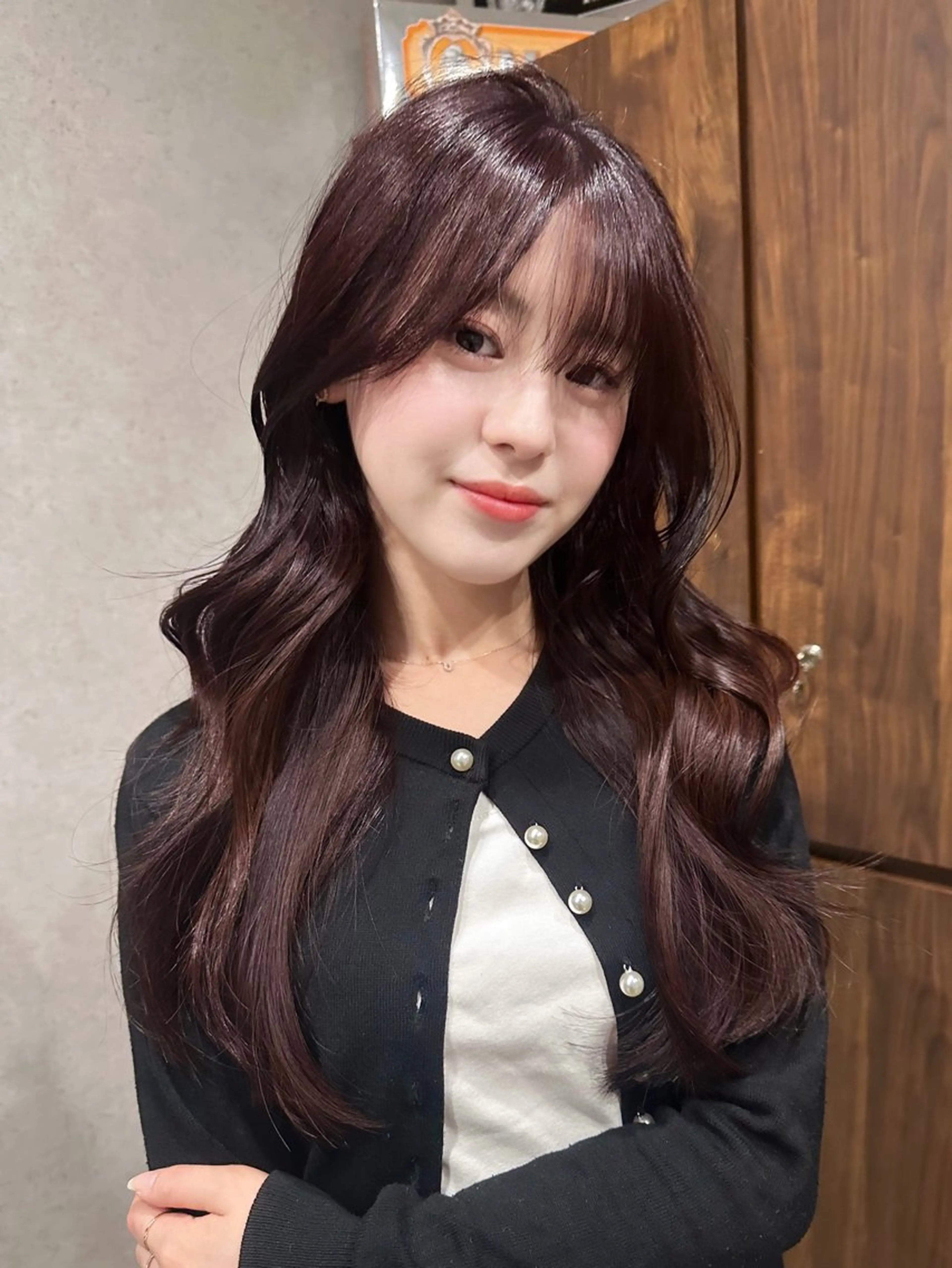 ロング カラー ブラウンカラー 透明感カラー ラベンダーカラー ラベンダーピンク ピンクカラー ヘアカラー 徳永 瑚心のヘアスタイル