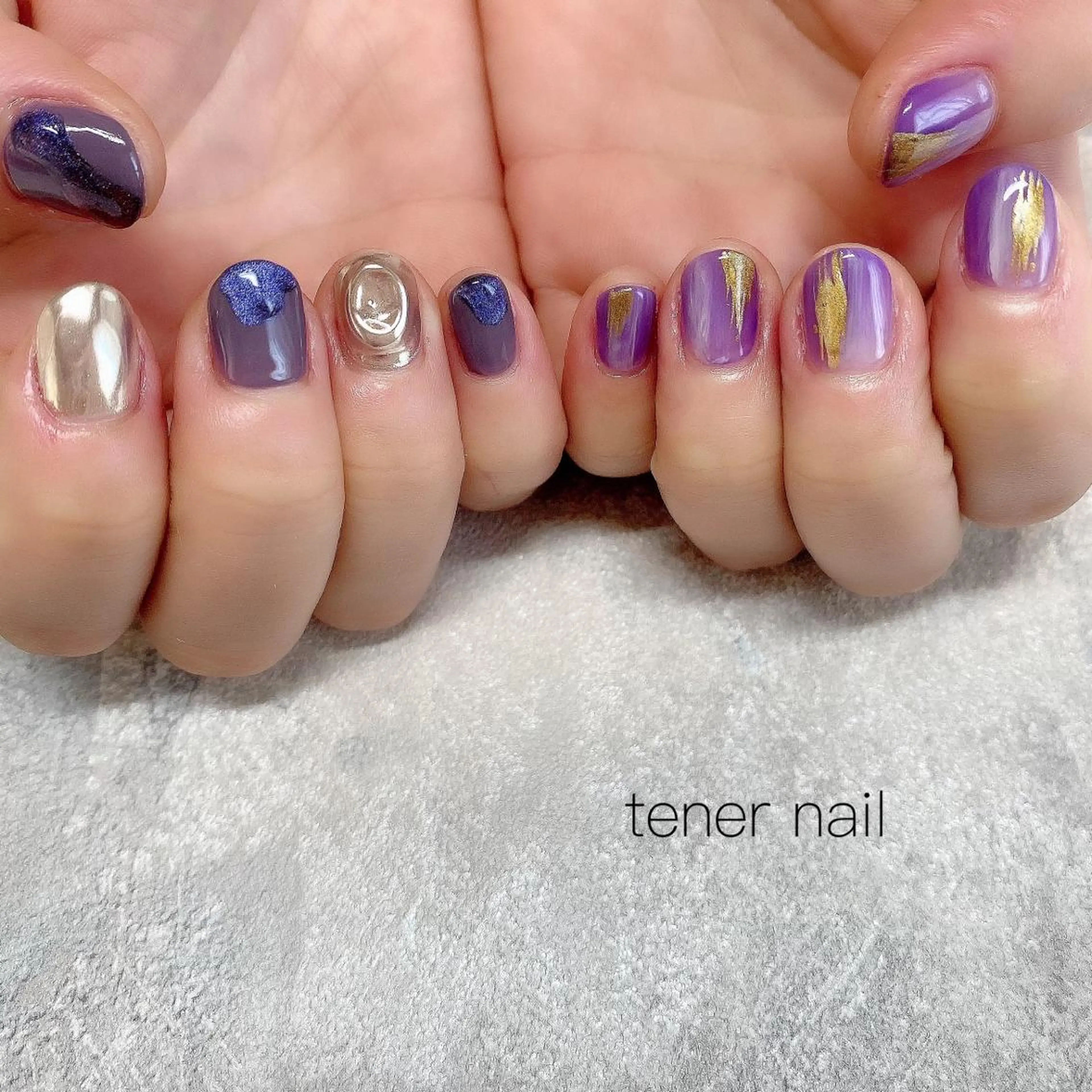 ネイル ブルー テネルネイル tener nailのネイルデザイン