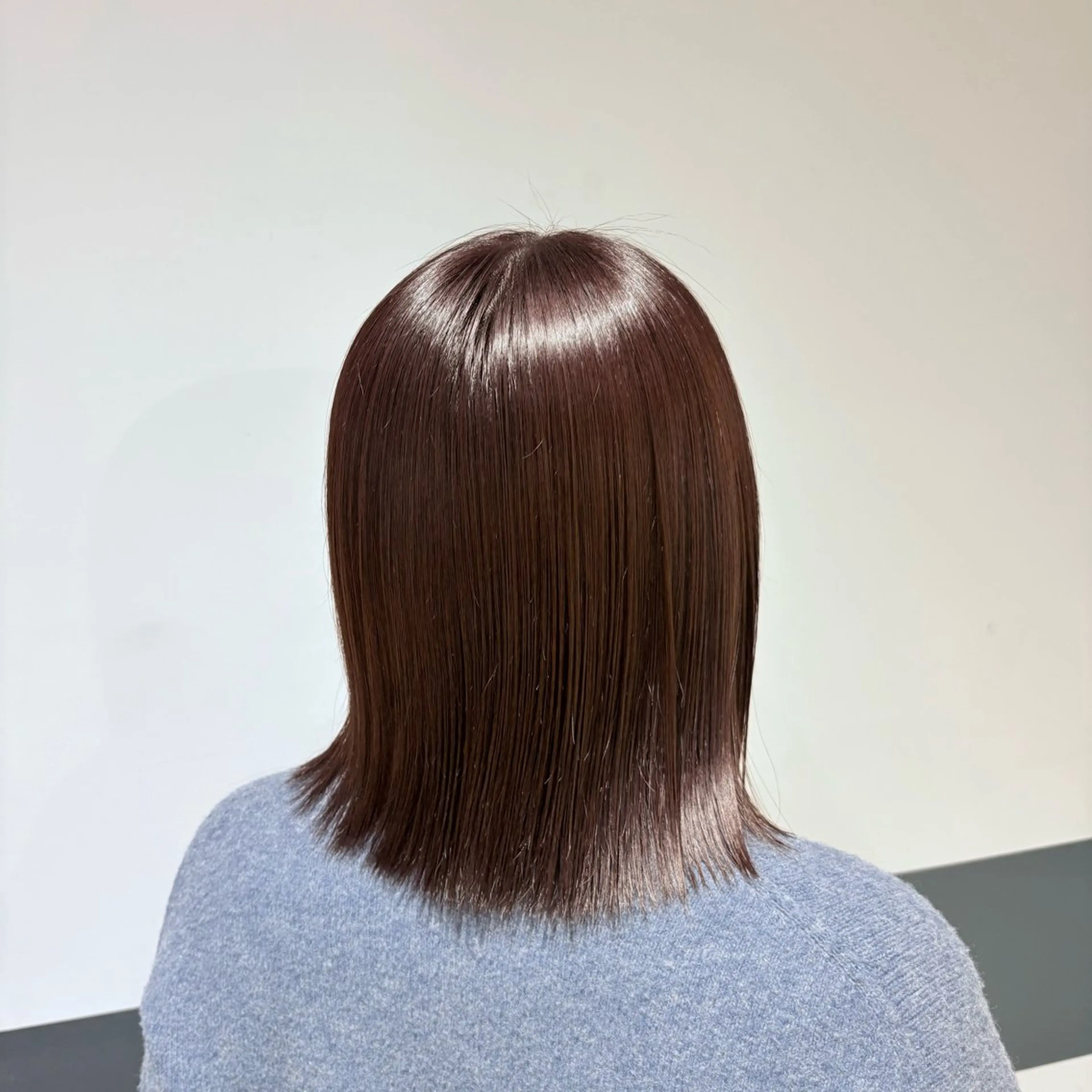 ミディアム ラベンダーブラウン ヘアカラー ボブ/外国人風カラー 🩵mikiのヘアスタイル