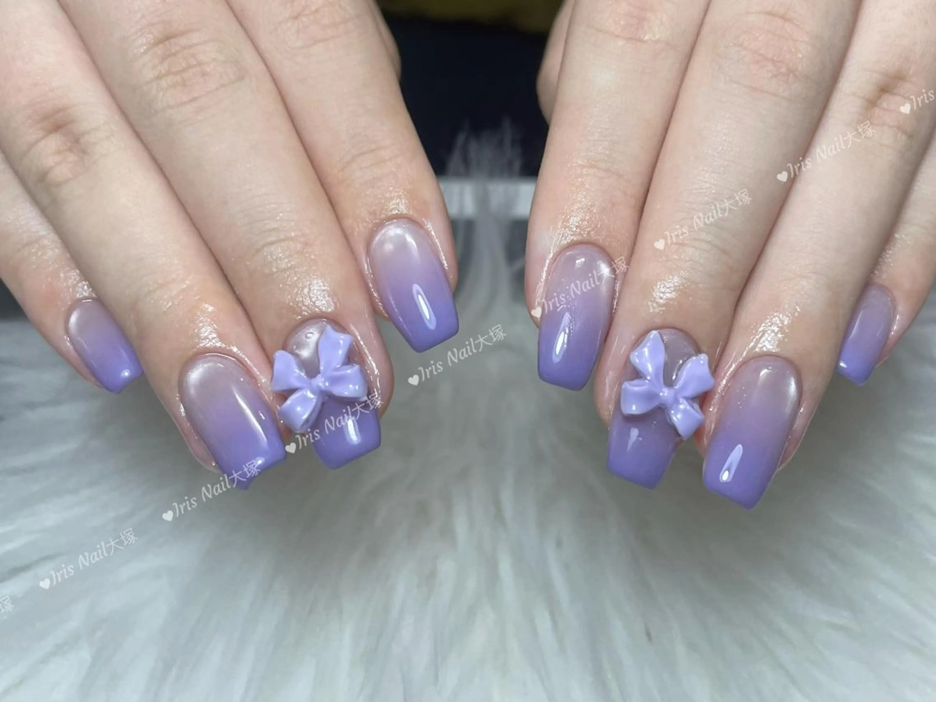 ネイル リボン ハンドネイル ハンドケア 🍒IRIS Nail🌸のネイルデザイン