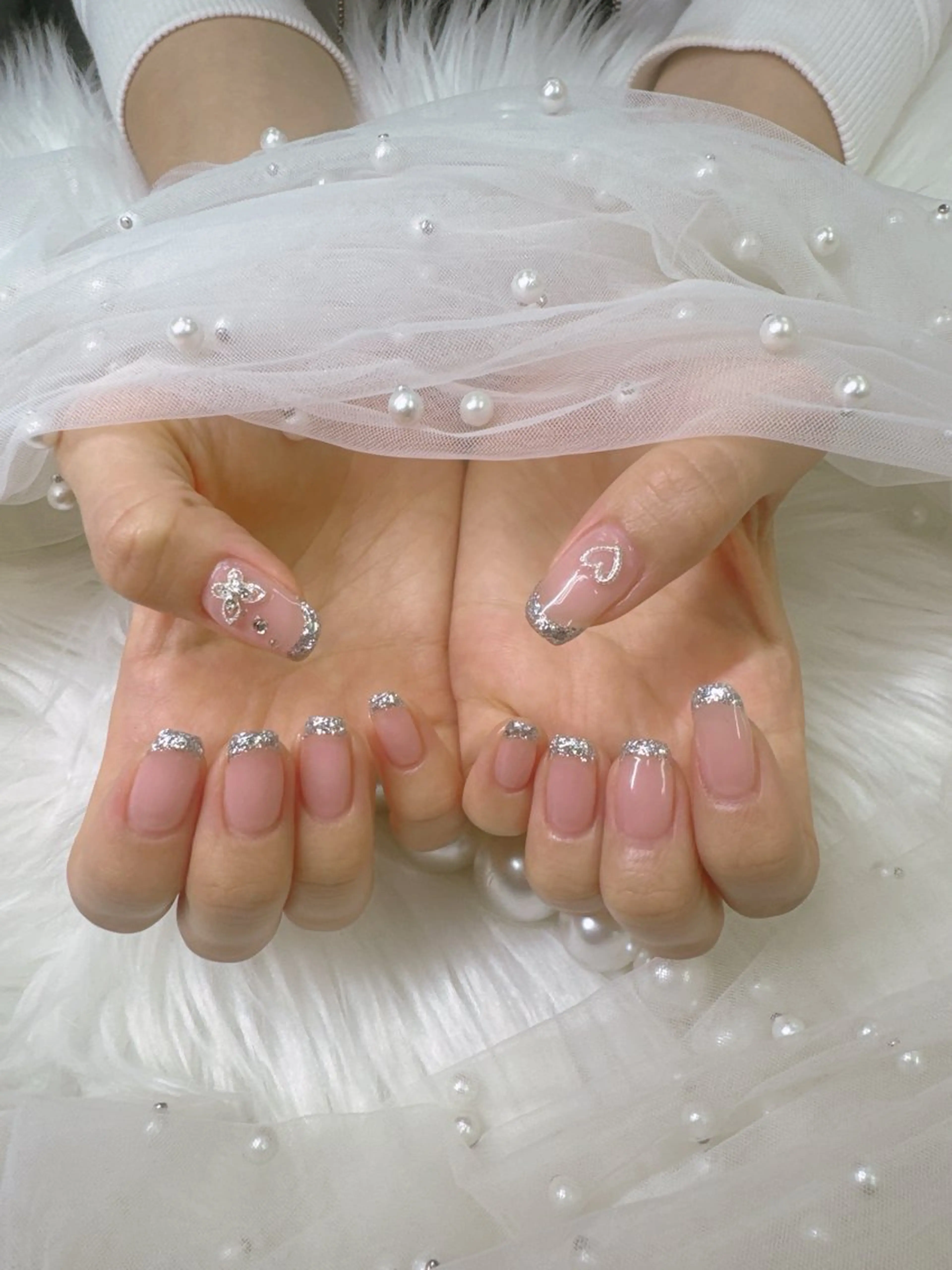 ネイル アートネイル べっ甲ネイル ボルドー チークネイル フレンチネイル ハンドネイル Queeens nailのネイルデザイン