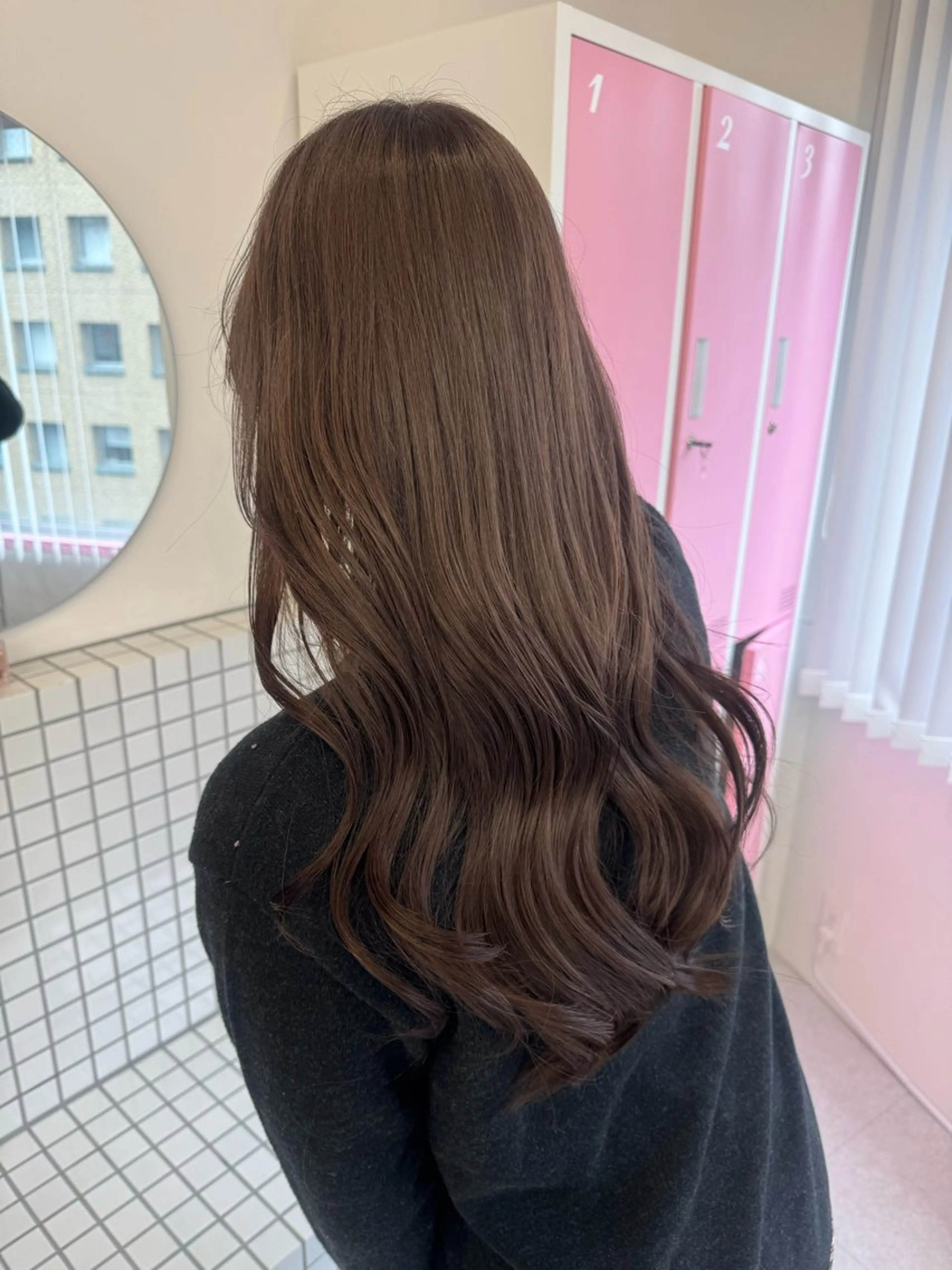 ロング カラー グレージュ モカグレージュ カット ヘアカラー トリートメント レイヤーカット/暖色 カラー/saraのヘアスタイル