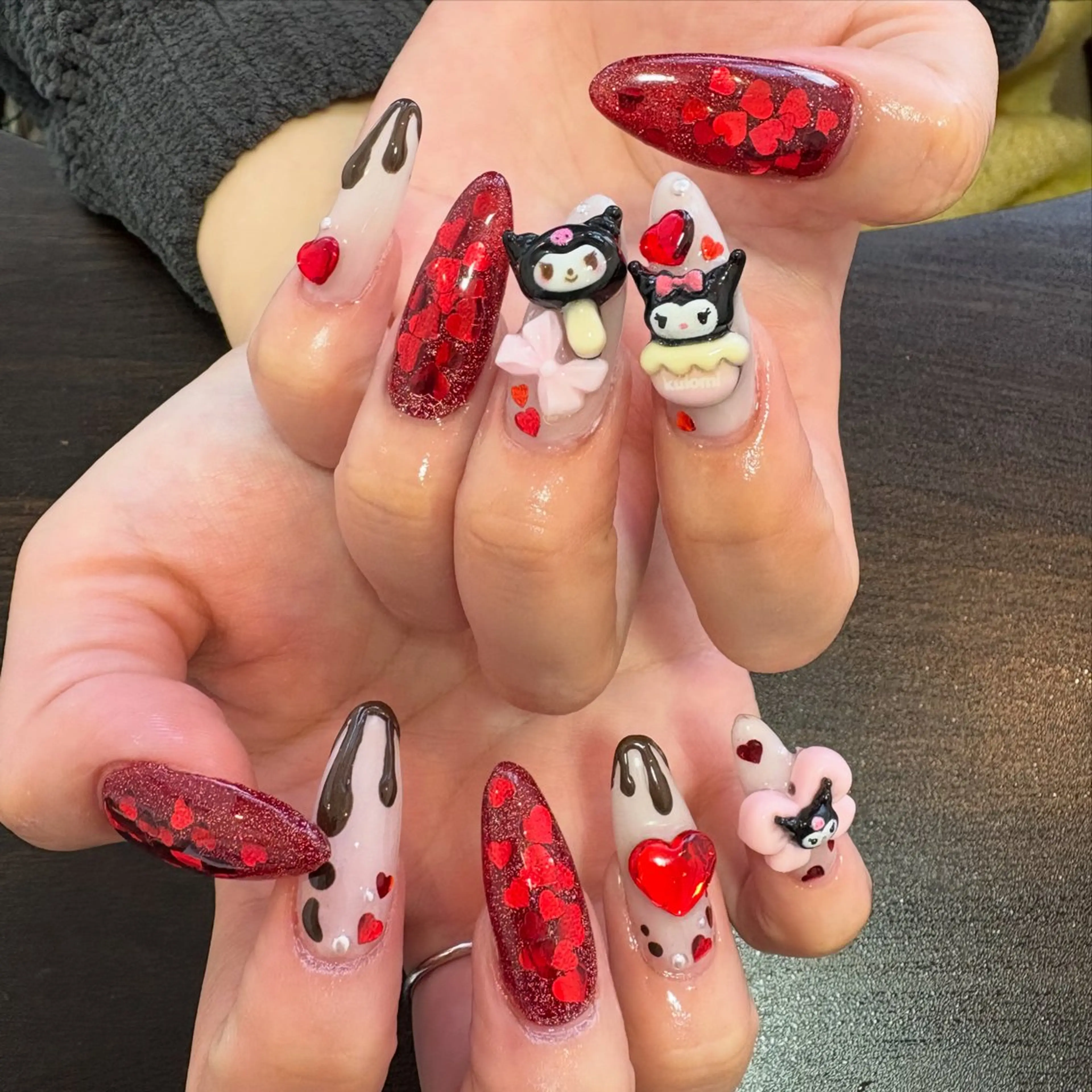 ネイル アートネイル スカルプネイル バレンタイン ハンドネイル NAILSALON ViViのネイルデザイン