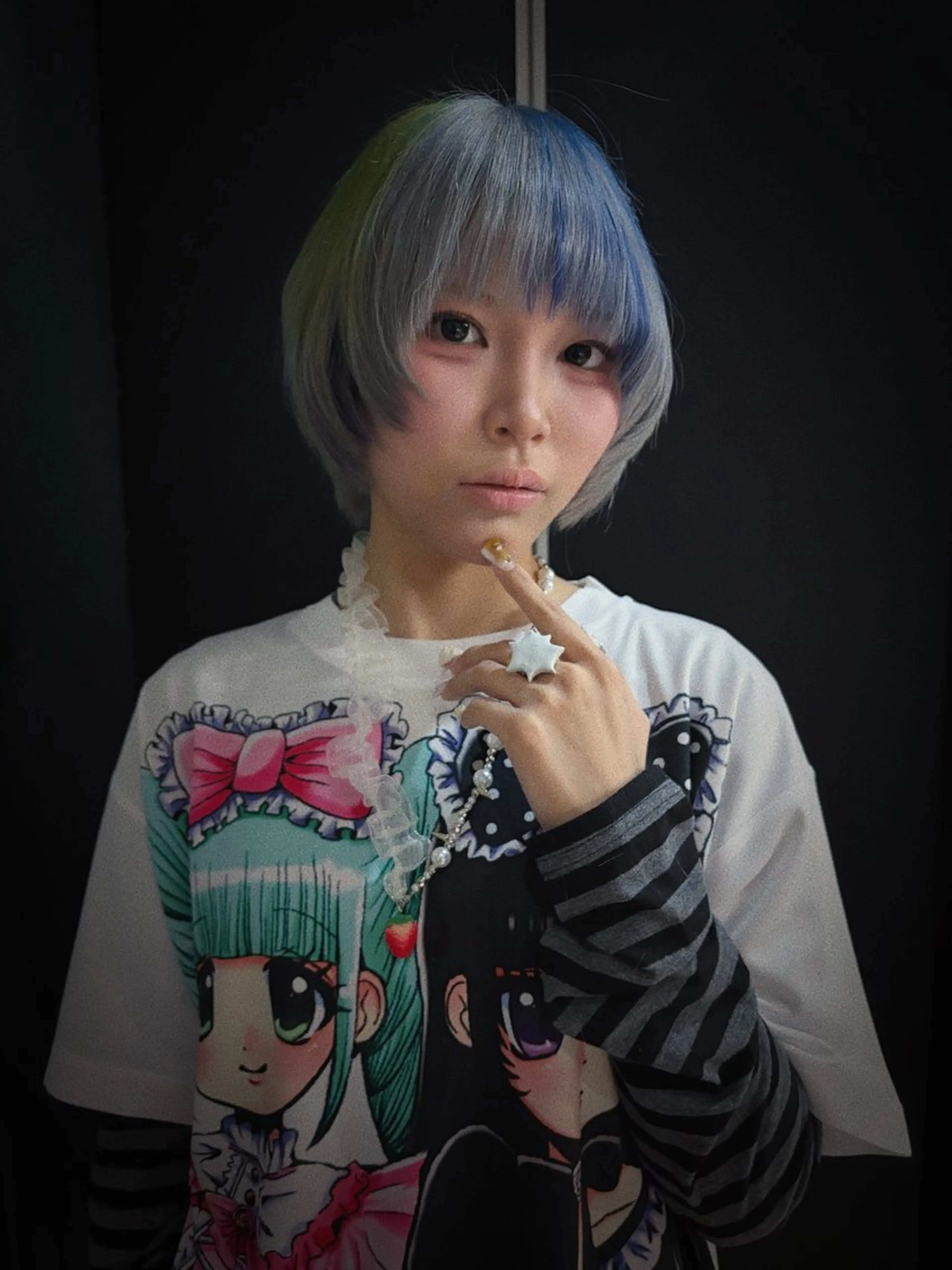 ショート カラー ブリーチ デザインカラー ダブルカラー 顔周りカット デザイン/ブリーチ/ SORAᯓ★のヘアスタイル