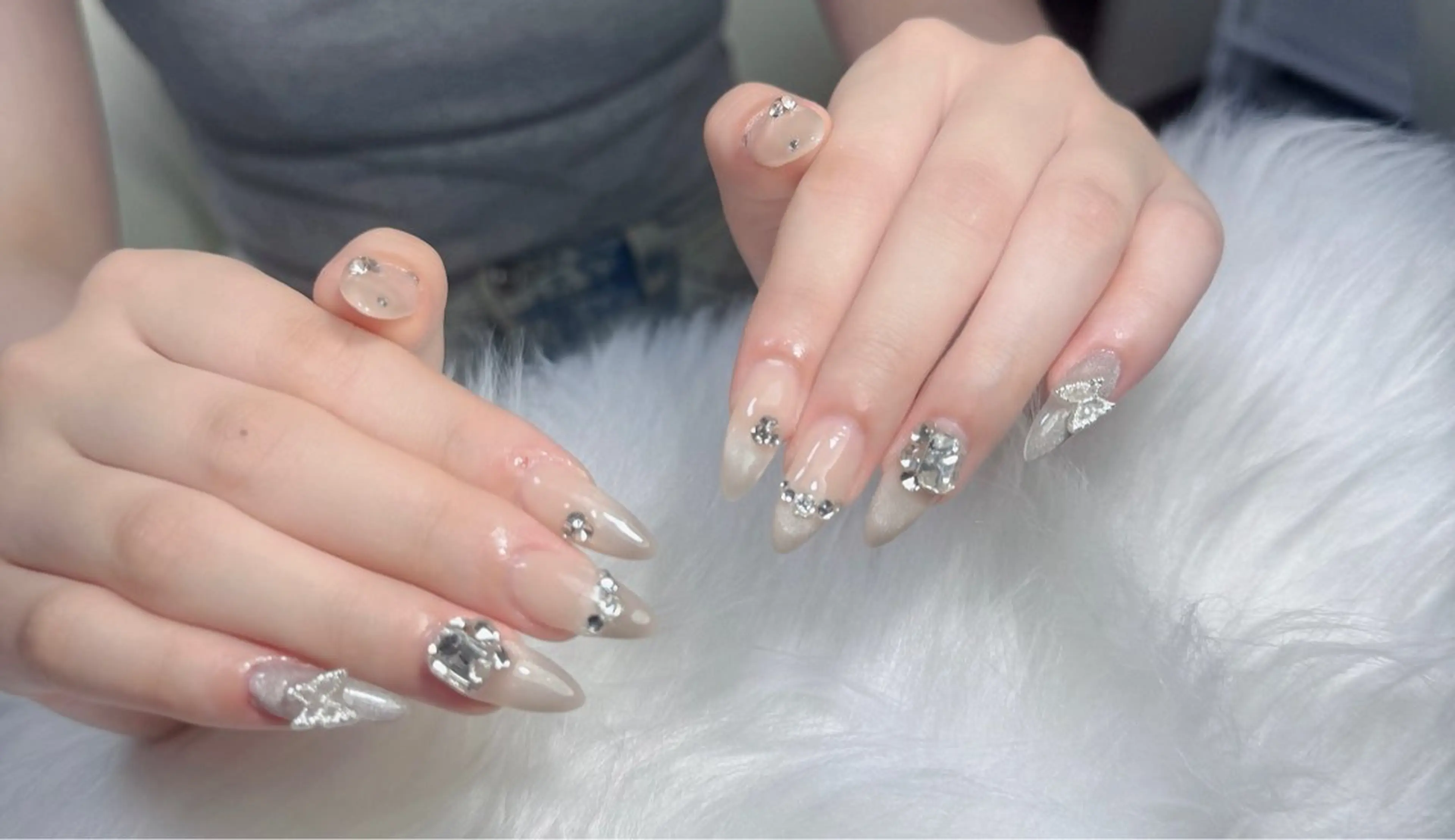 ネイル アートネイル フレンチネイル ジェルネイル 韓国ネイル マグネットネイル Lenie Nail Salonのネイルデザイン