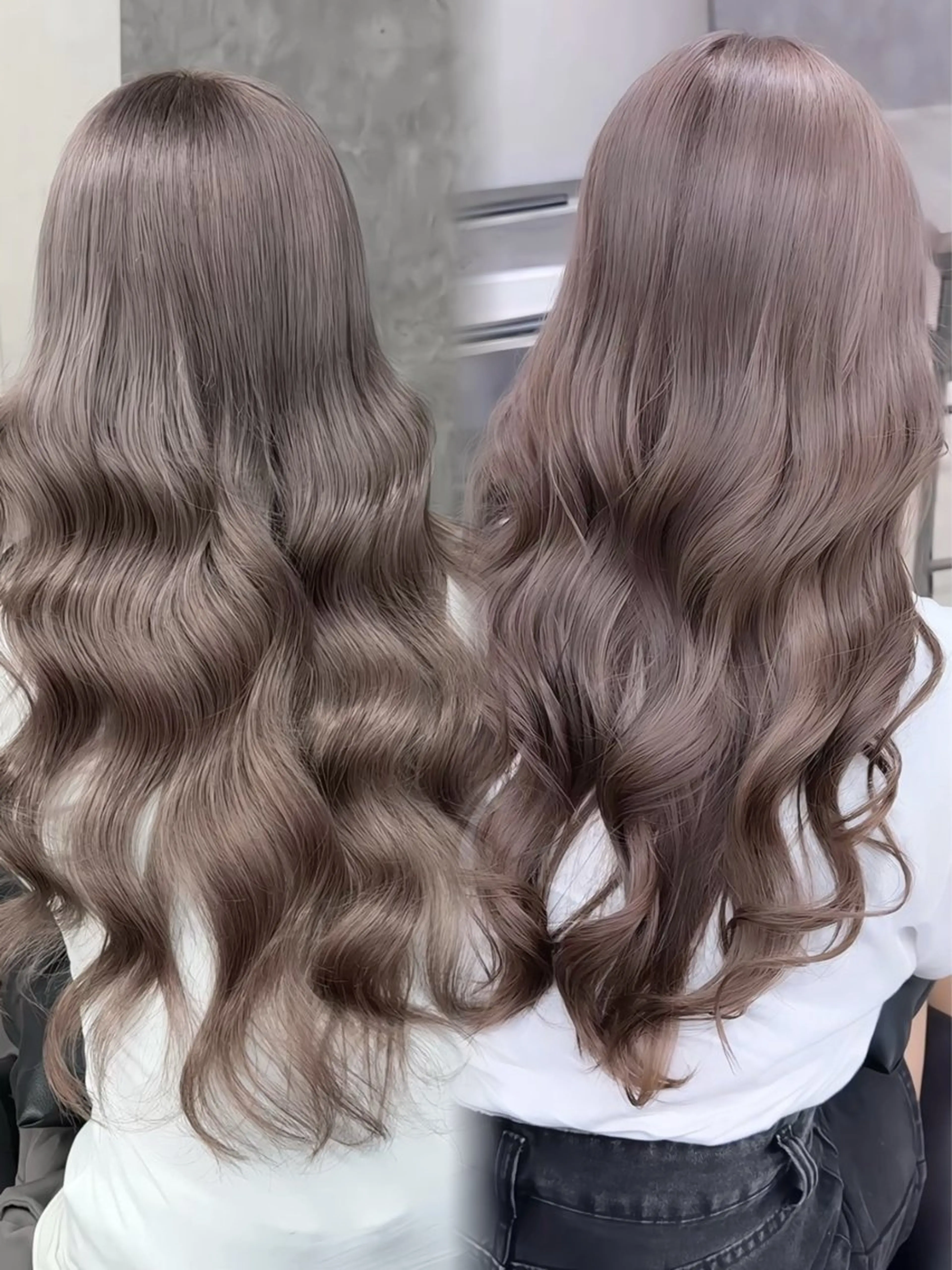 ロング カラー ミルクティー・ピンク 甘モテカラー/emaのヘアスタイル