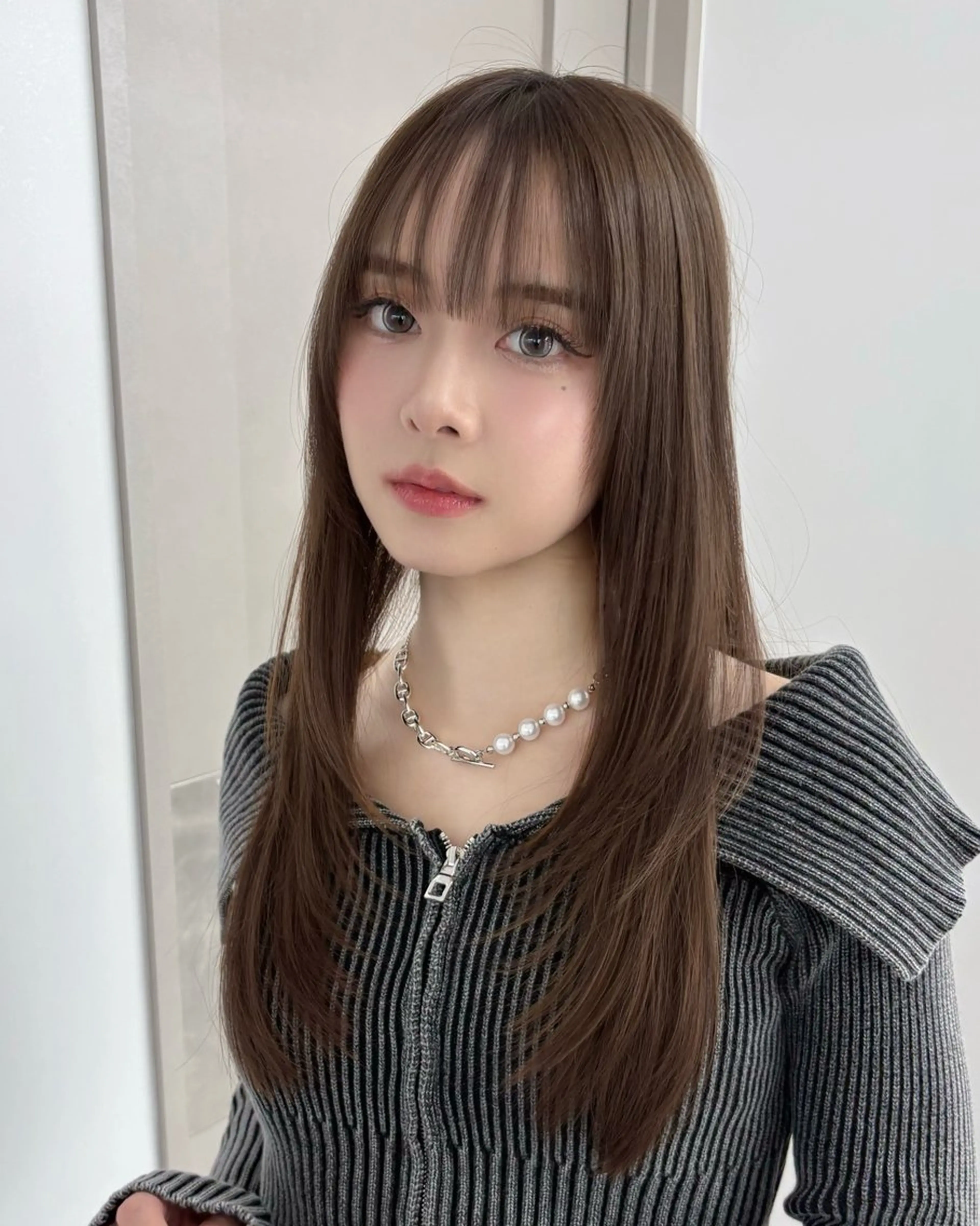 ロング カット ヘアカラー 似合わせレイヤー🌟 巻ける縮毛矯正みつきのヘアスタイル