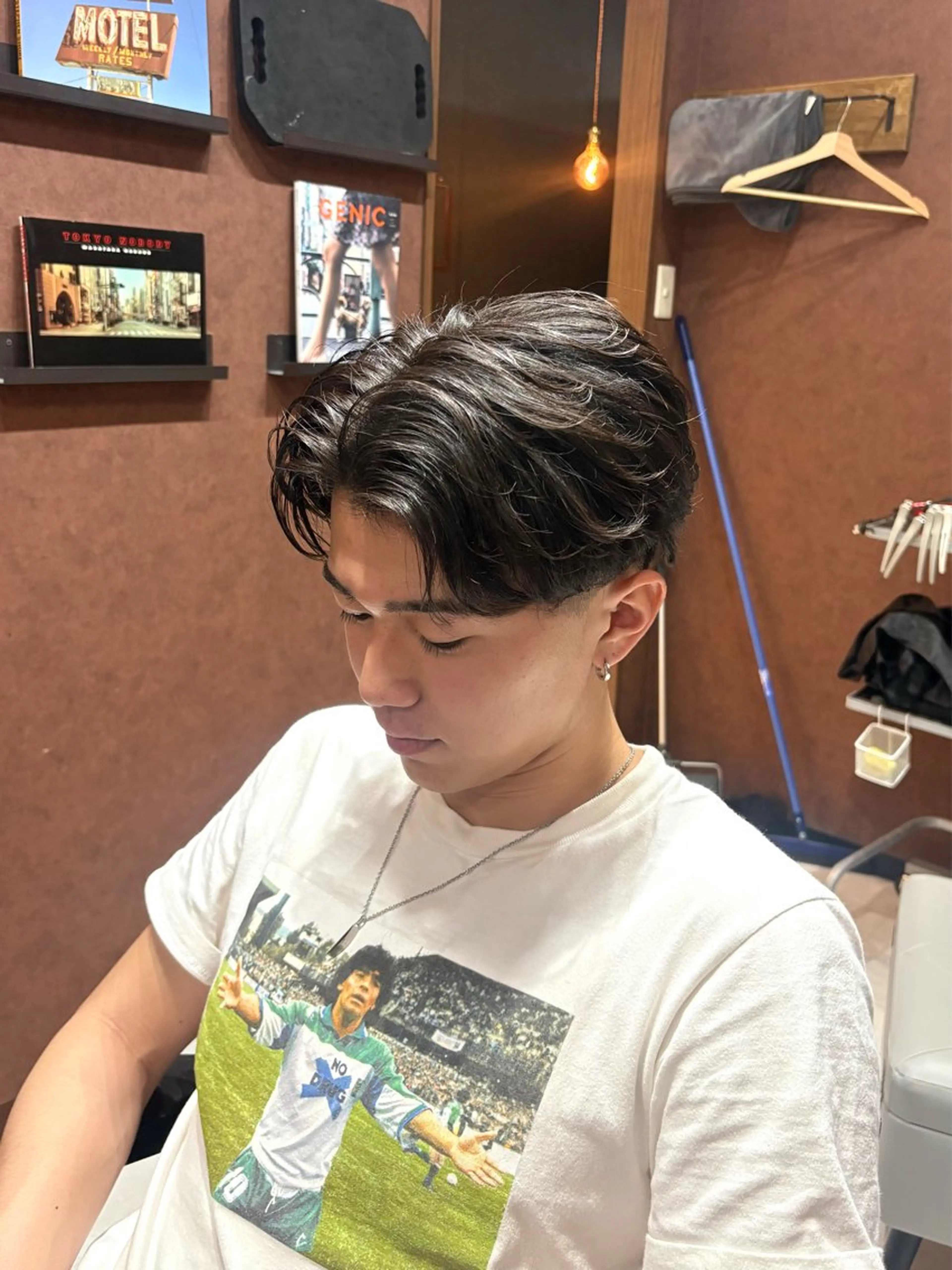 ショート カラー パーマ メンズ フェザーパーマ メンズパーマ カット パーマ メンズ特化 / Reiのヘアスタイル