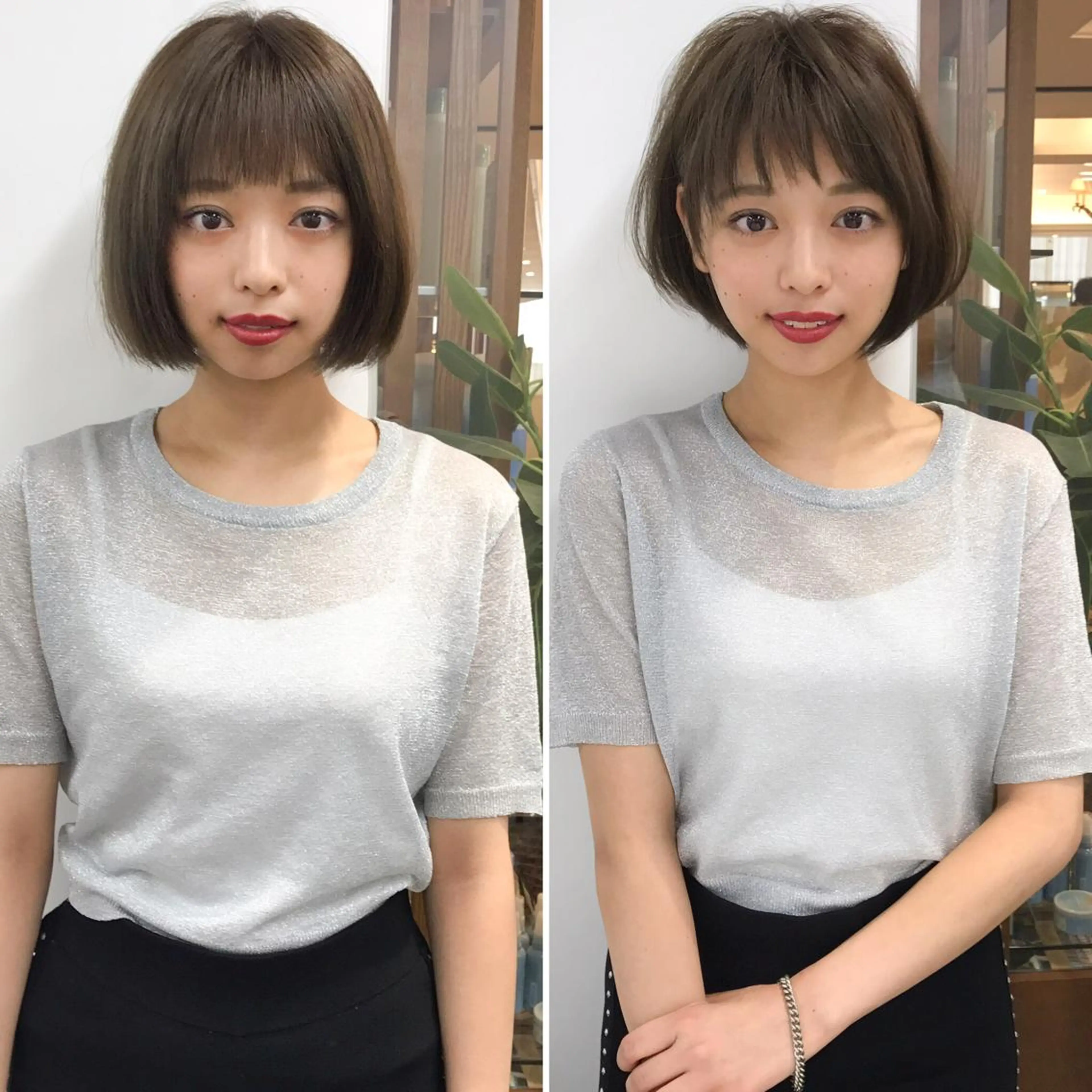 ショート カラー ボブ ショートヘア 小顔カット カット ヘアカラー トリートメント ガレリア エレガンテ栄のヘアスタイル