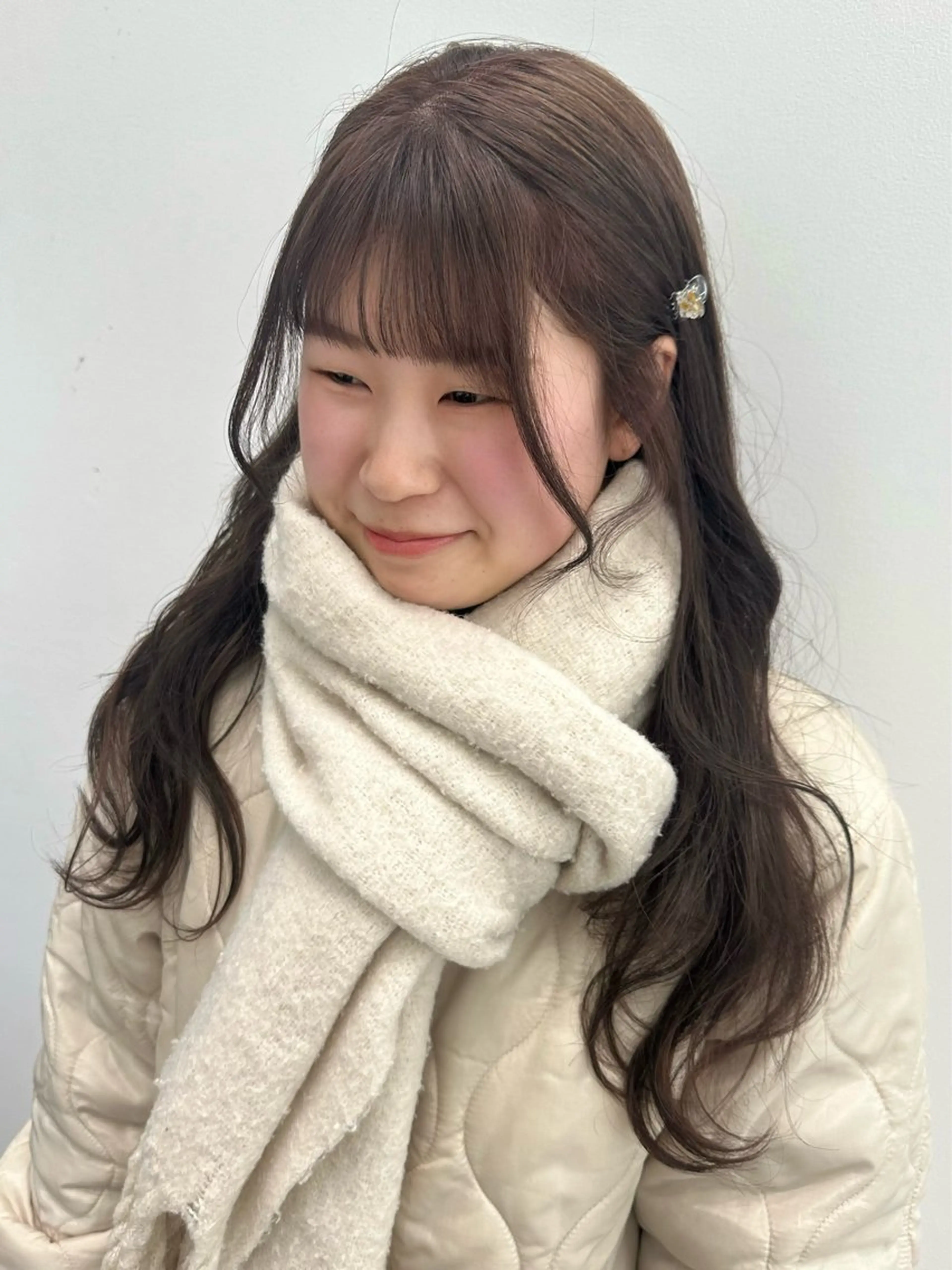 ロング カラー ヘアアレンジ 透明感カラー ヘアカラー トリートメント recipe 黒木 彩那のヘアスタイル