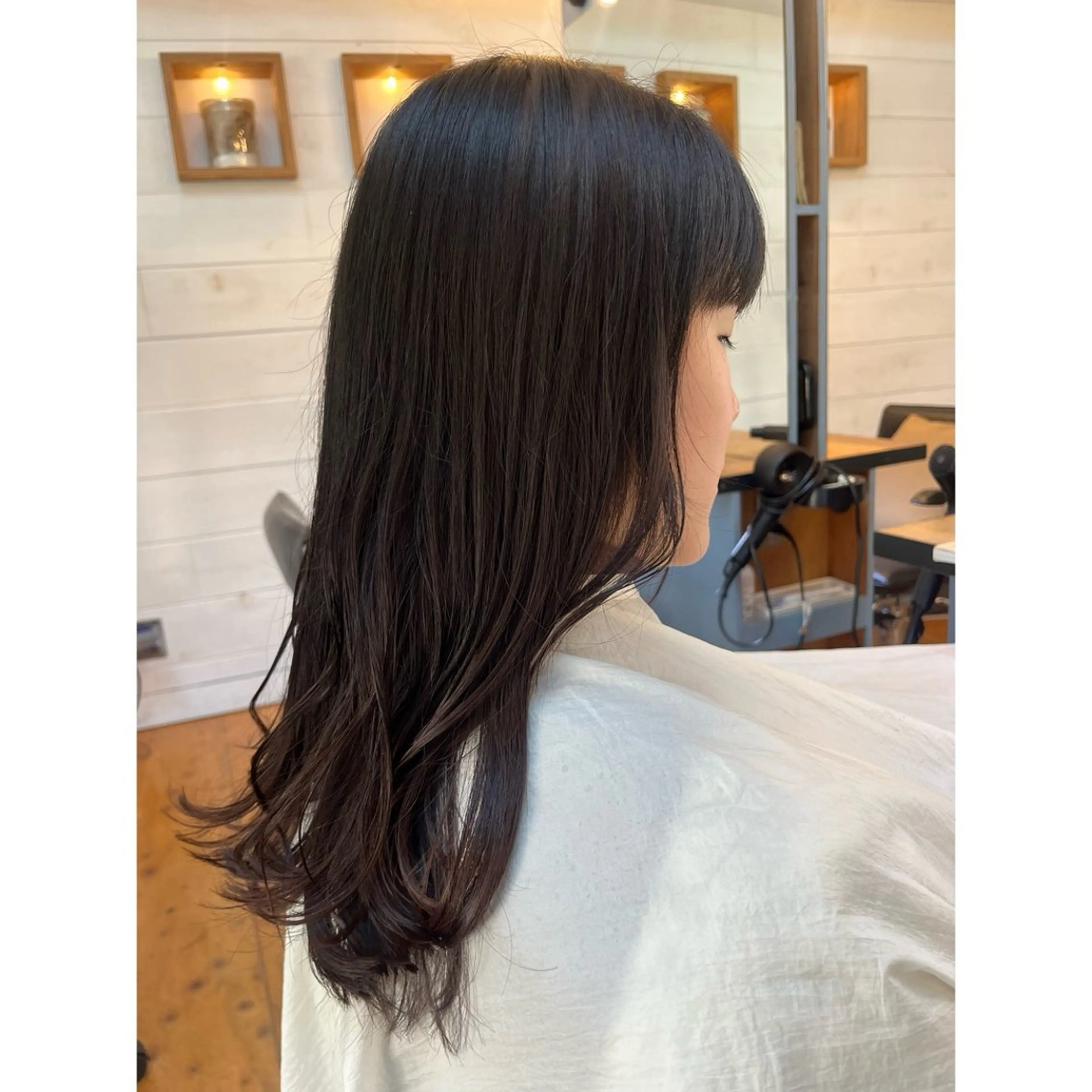 ミディアム カラー ミディアムパーマ ボブ トリートメント カット ヘアカラー トリートメント Lagom なかだのヘアスタイル