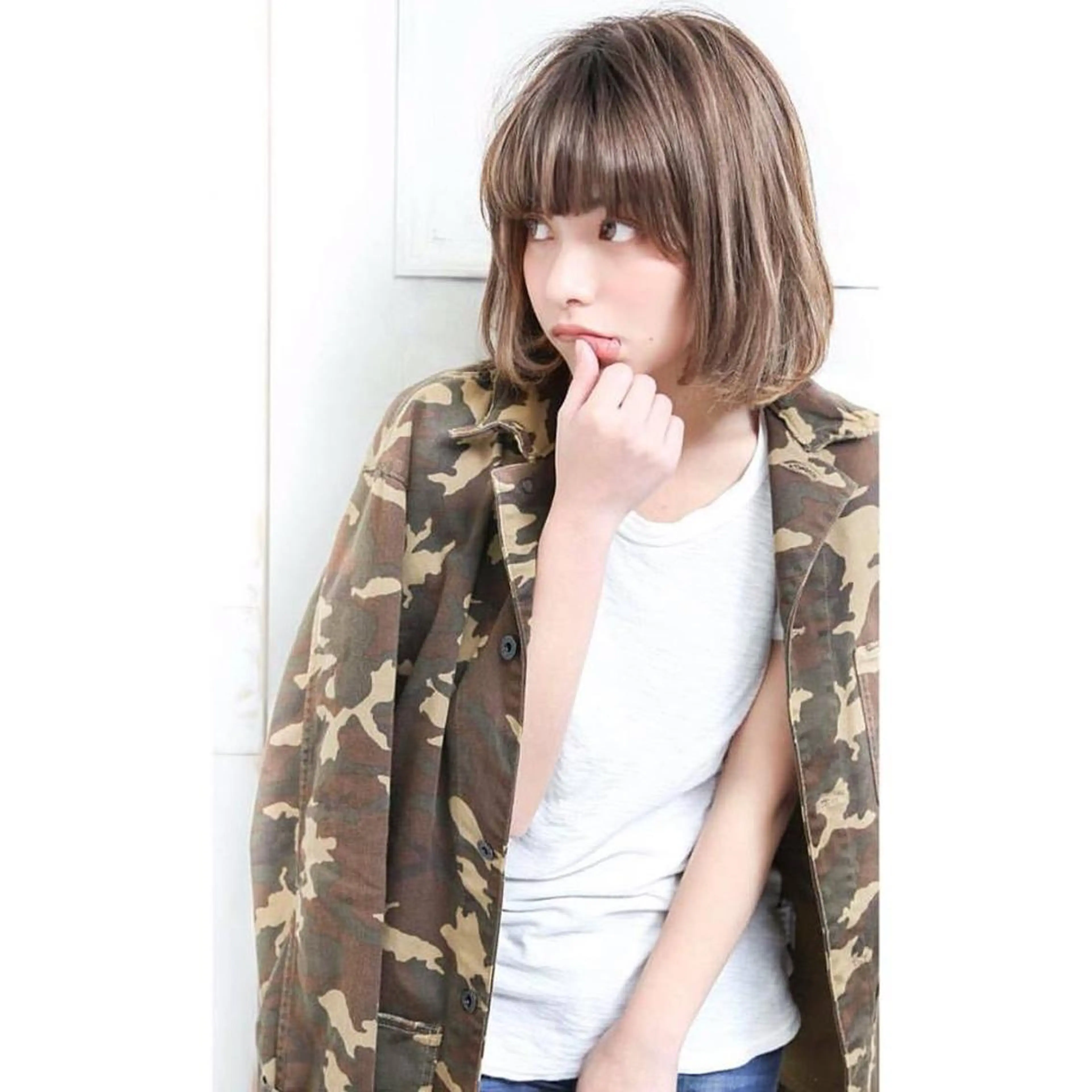 ミディアム 千葉 絵里花のヘアスタイル