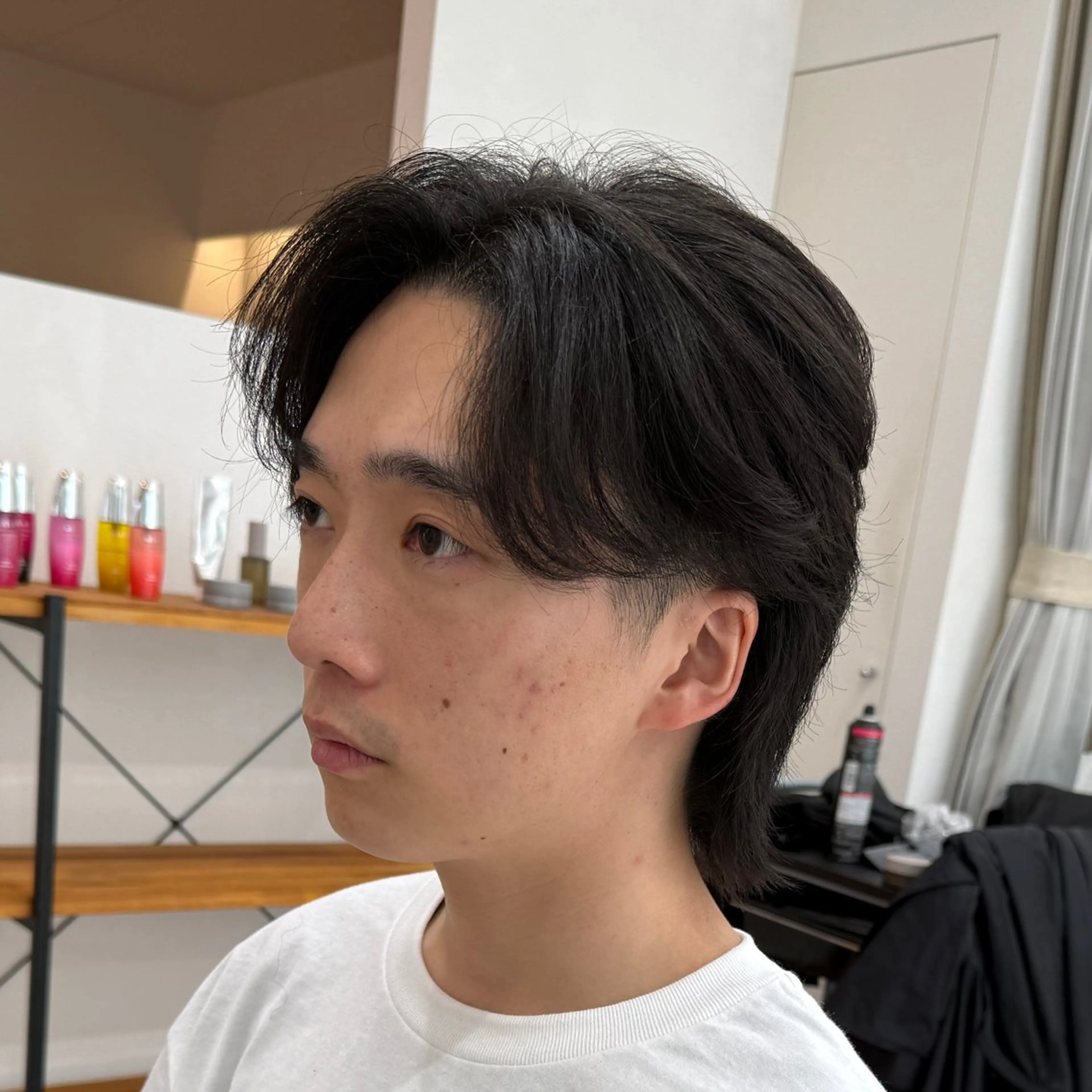 ミディアム メンズ カット 山中 翔平のヘアスタイル