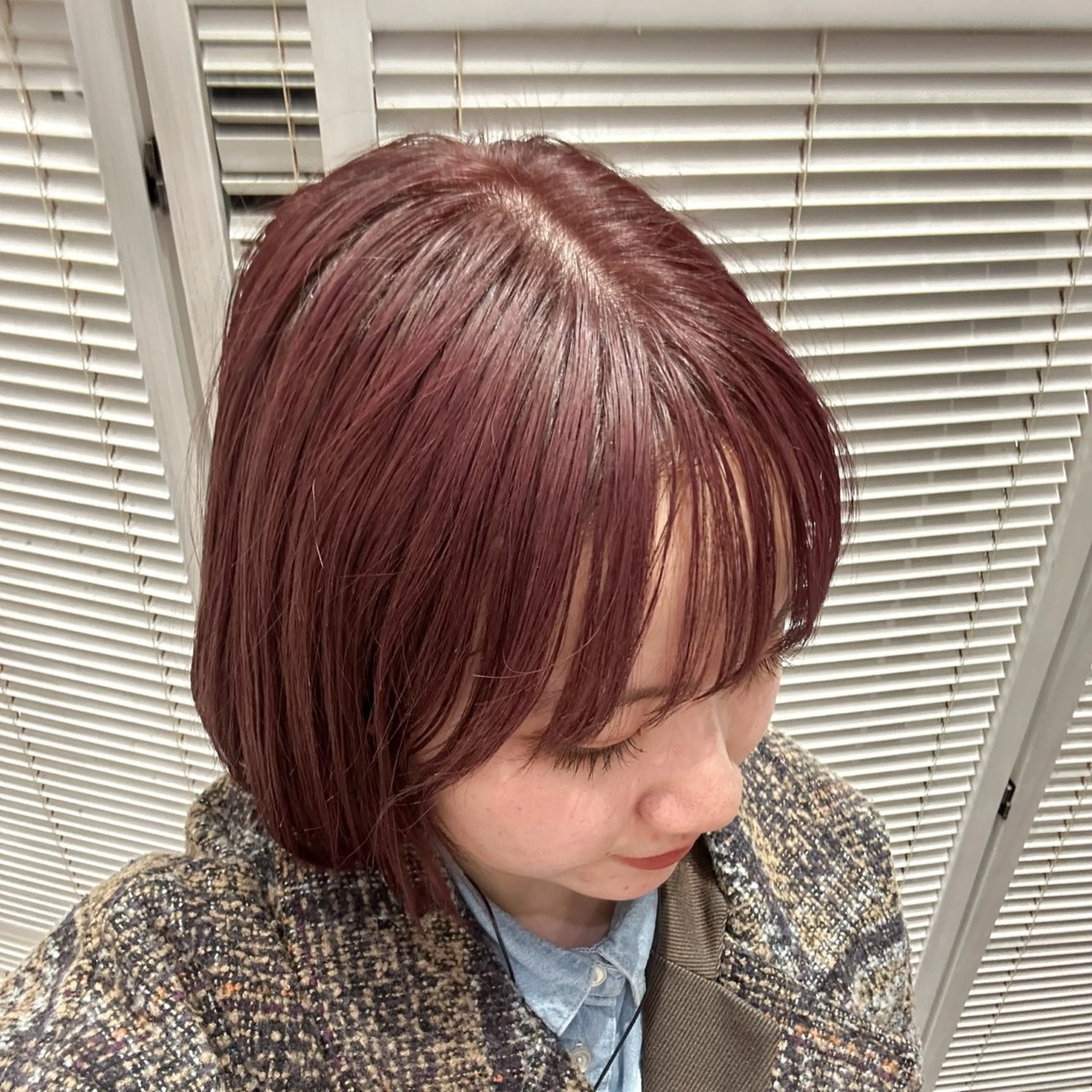 カラー ピンクカラー 💟艶カラー・トリー トメント/リサ🤍のヘアスタイル