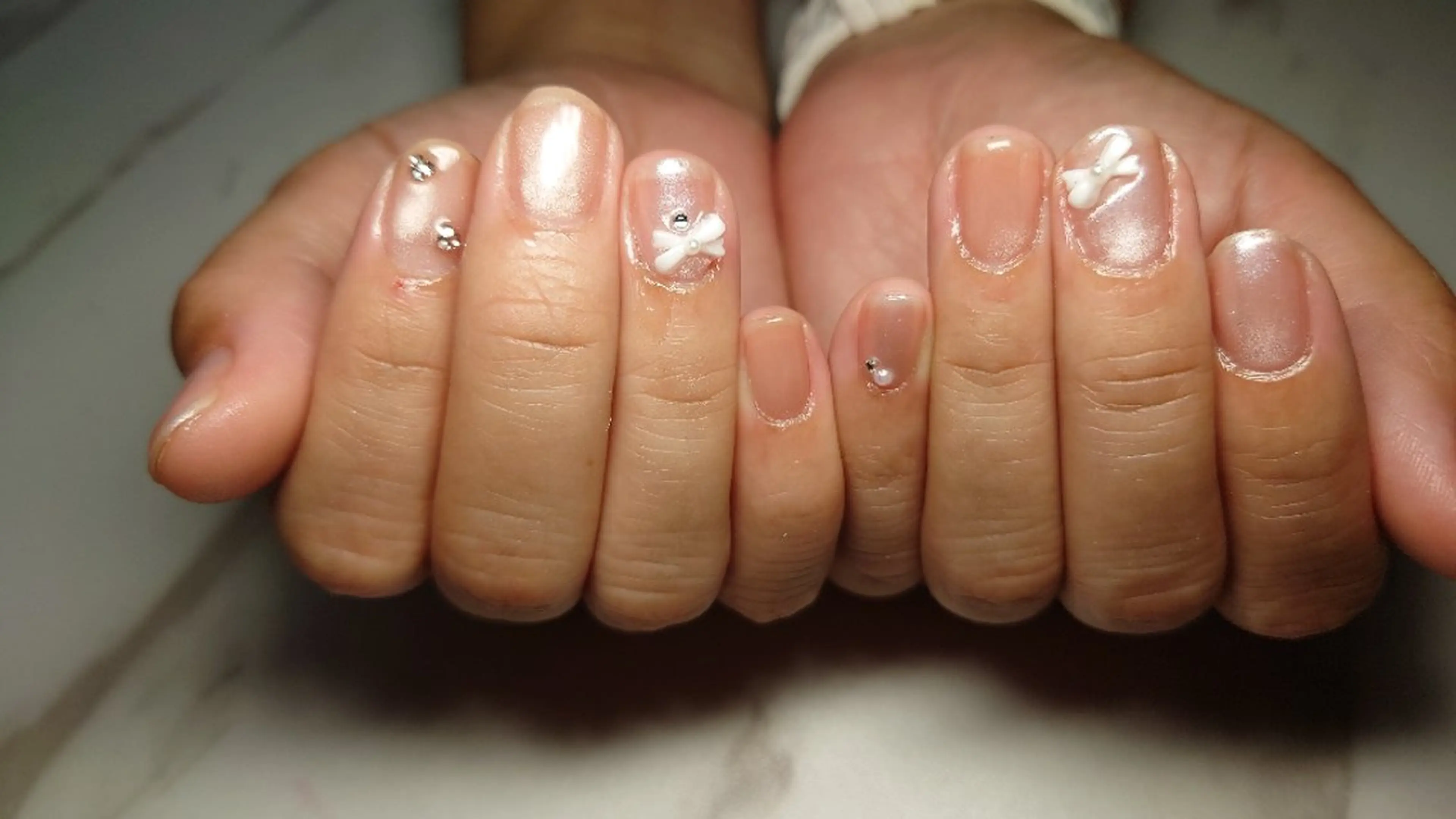 ネイル マグネットネイル リボン ハンドネイル Private　Nailsalon　AMA所属・Nailsalon AMAのネイルデザイン