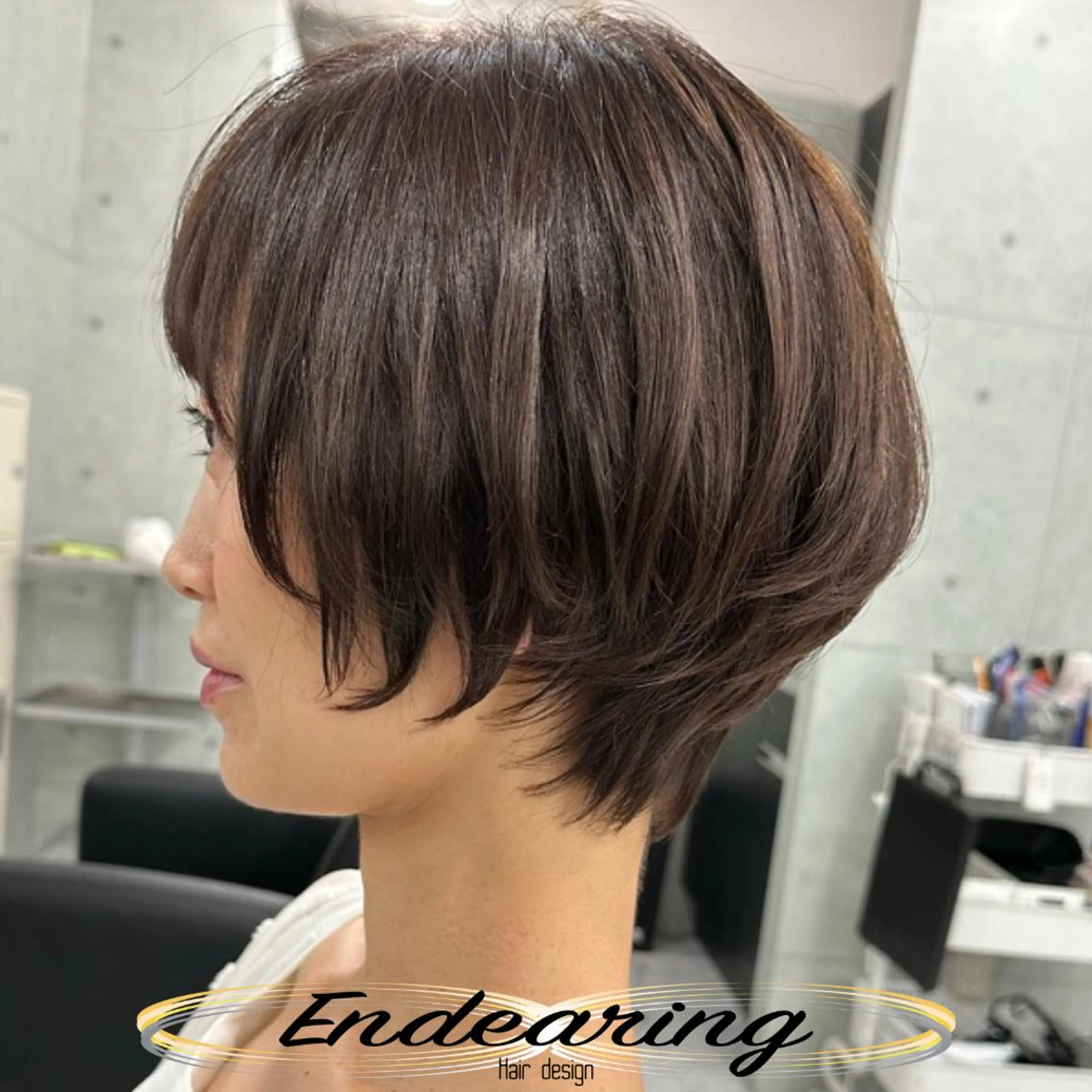ショート 丸みショート ショートヘア 小顔カット Endearing 銀座/レイヤーカットのヘアスタイル