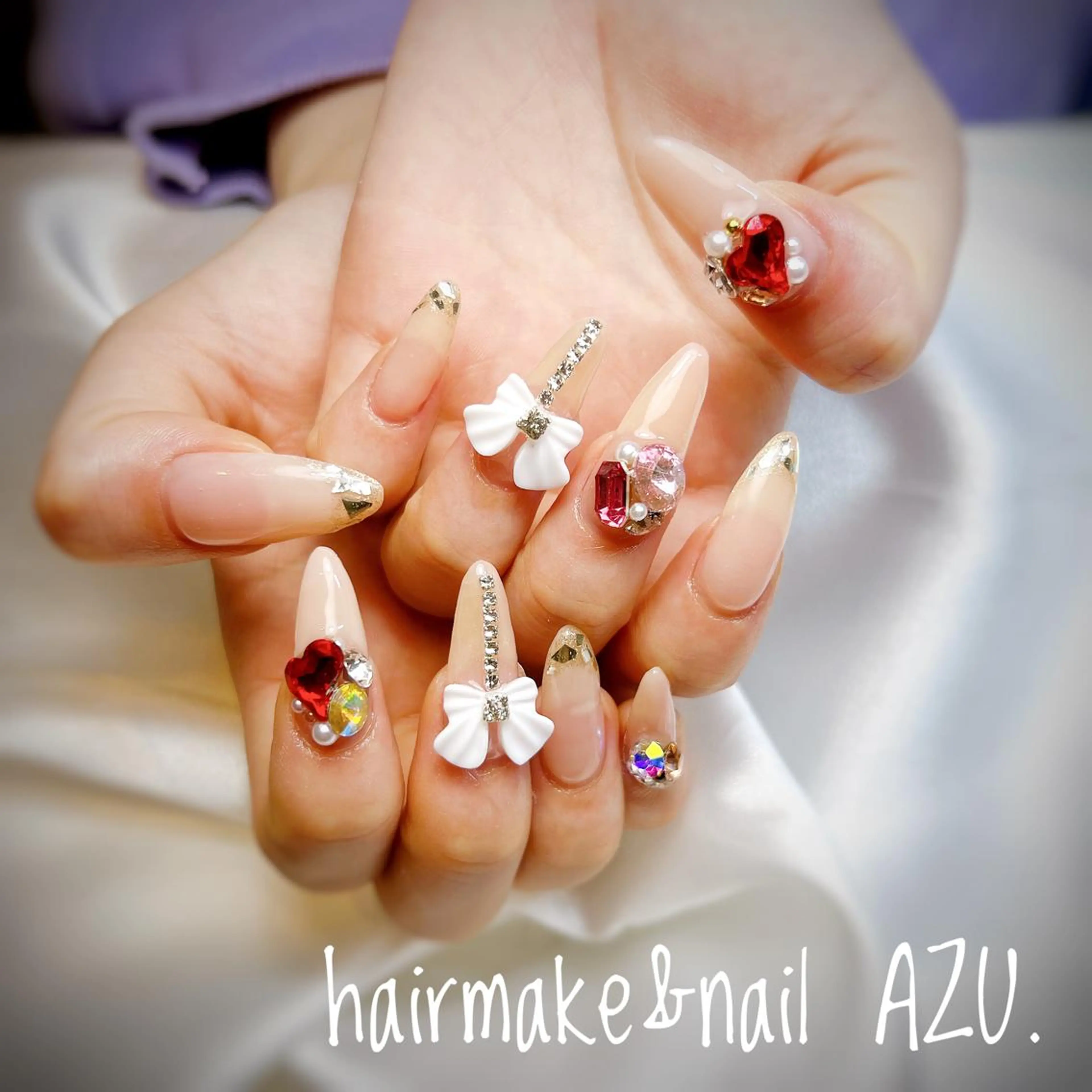 ネイル ジェルネイル hair&nail ROOTS所属・ヘアメイク&ネイル ♥️Azuのネイルデザイン