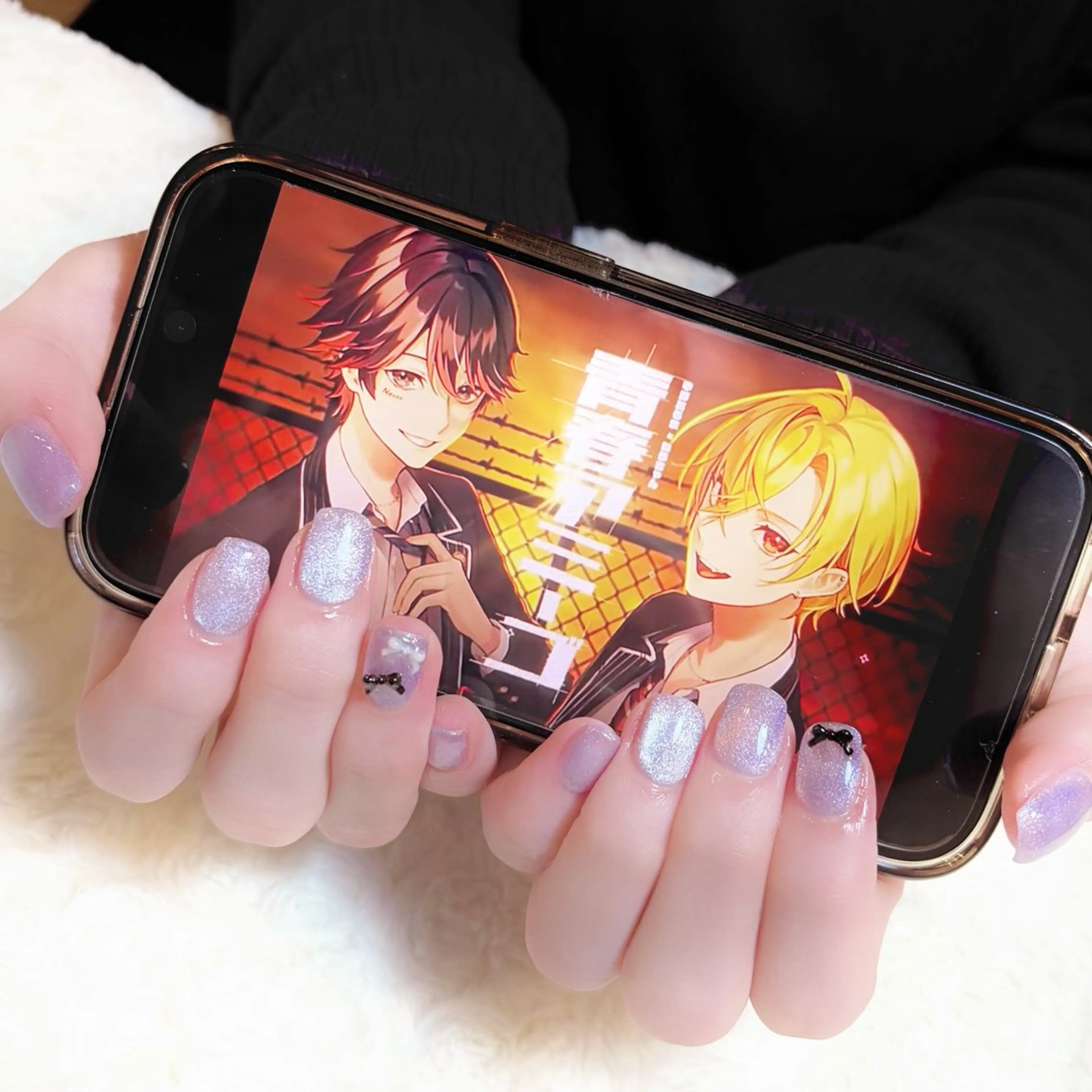 ネイル ブルー マグネットネイル マグネットワンカラー ワンカラーネイル パステルネイル ハンドネイル Naruse Momoのネイルデザイン