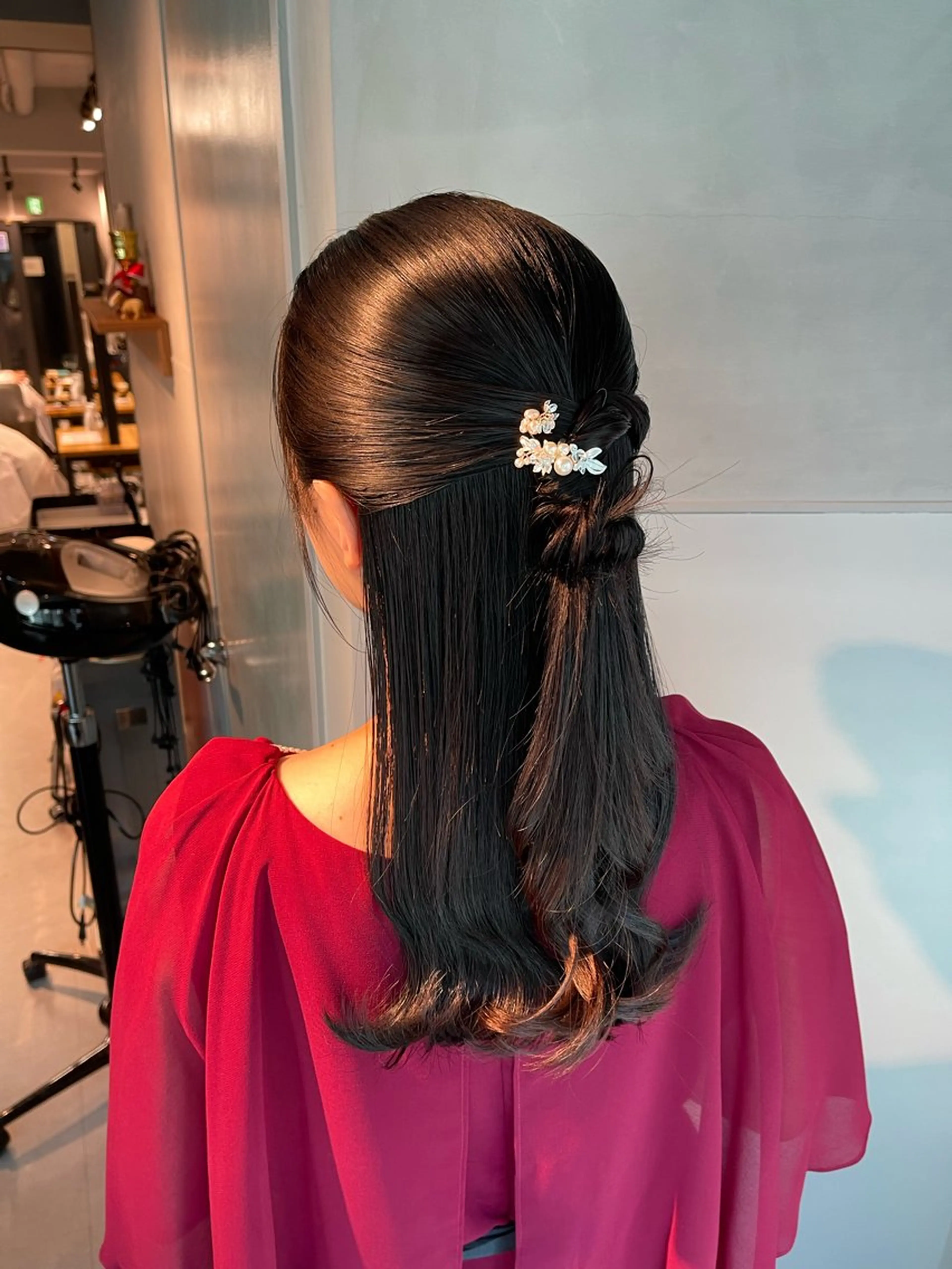 ヘアアレンジ ポニーテール 結婚式・ブライダル 卒業式のヘアスタイル ヘアセット charm《銀座》 ヘアセット/縮毛矯正のヘアスタイル