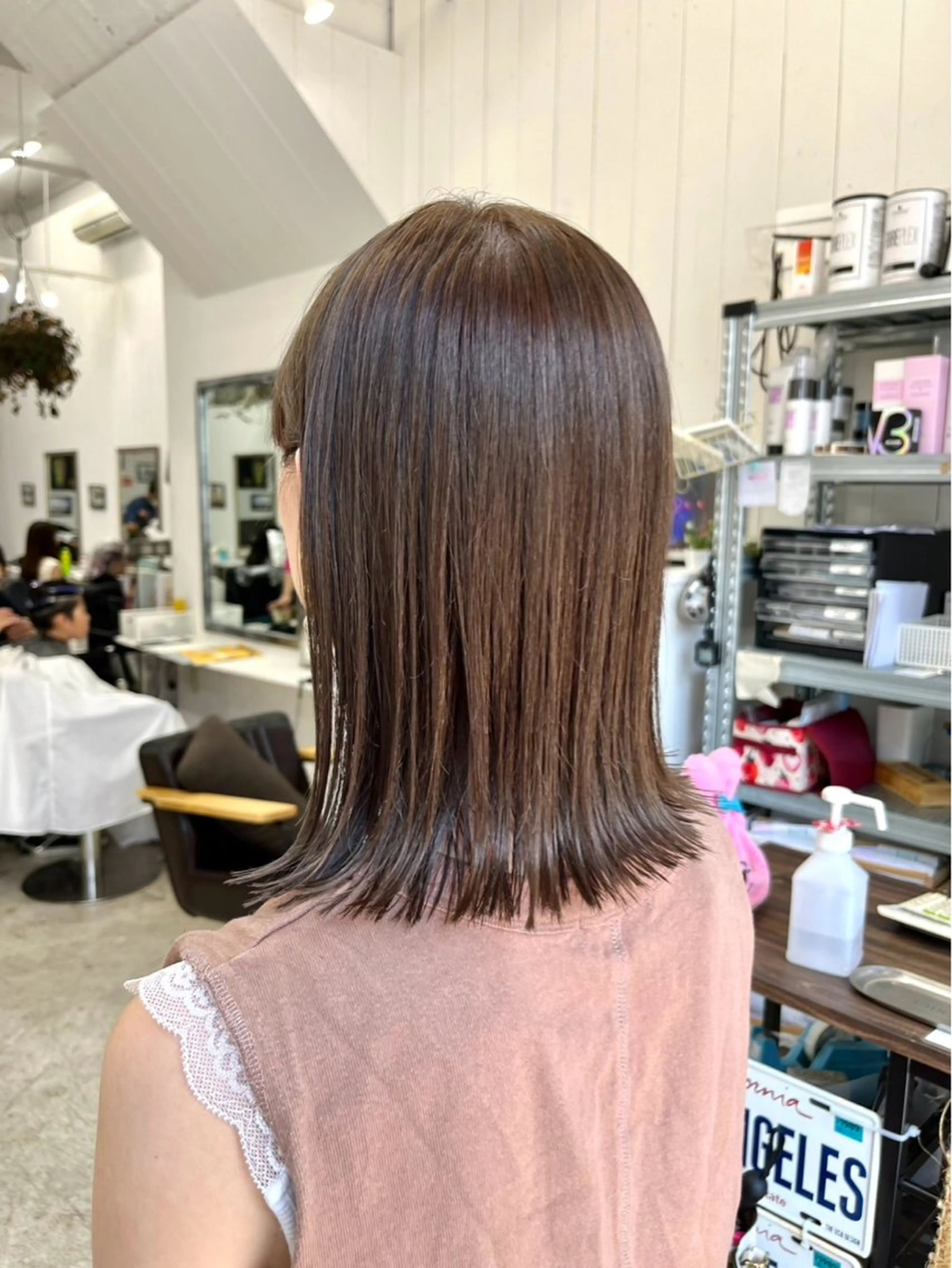 ミディアム ヘアカラー 永野 瑛大のヘアスタイル