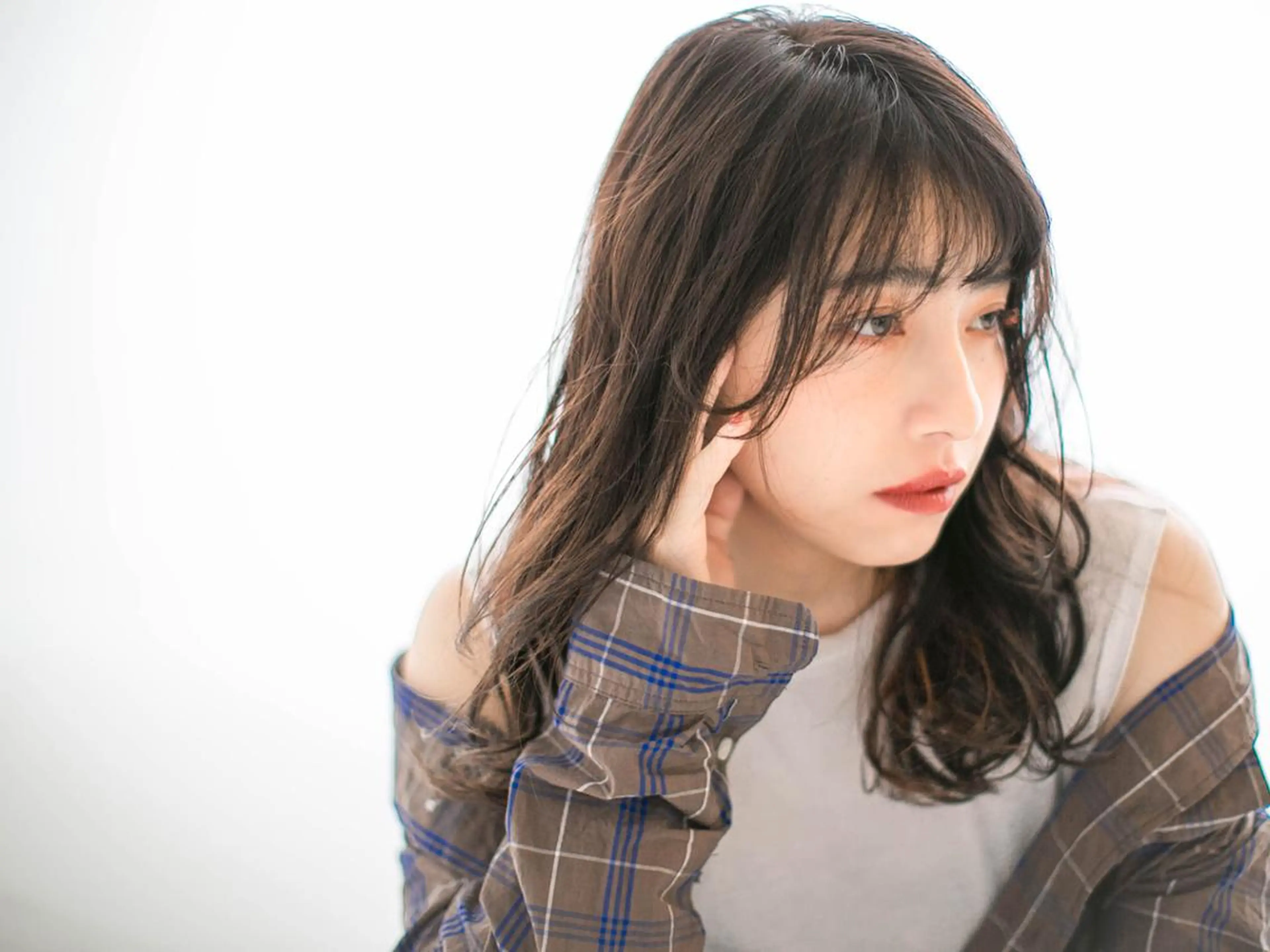 セミロング 美髪ヘア 藤田友輝のヘアスタイル