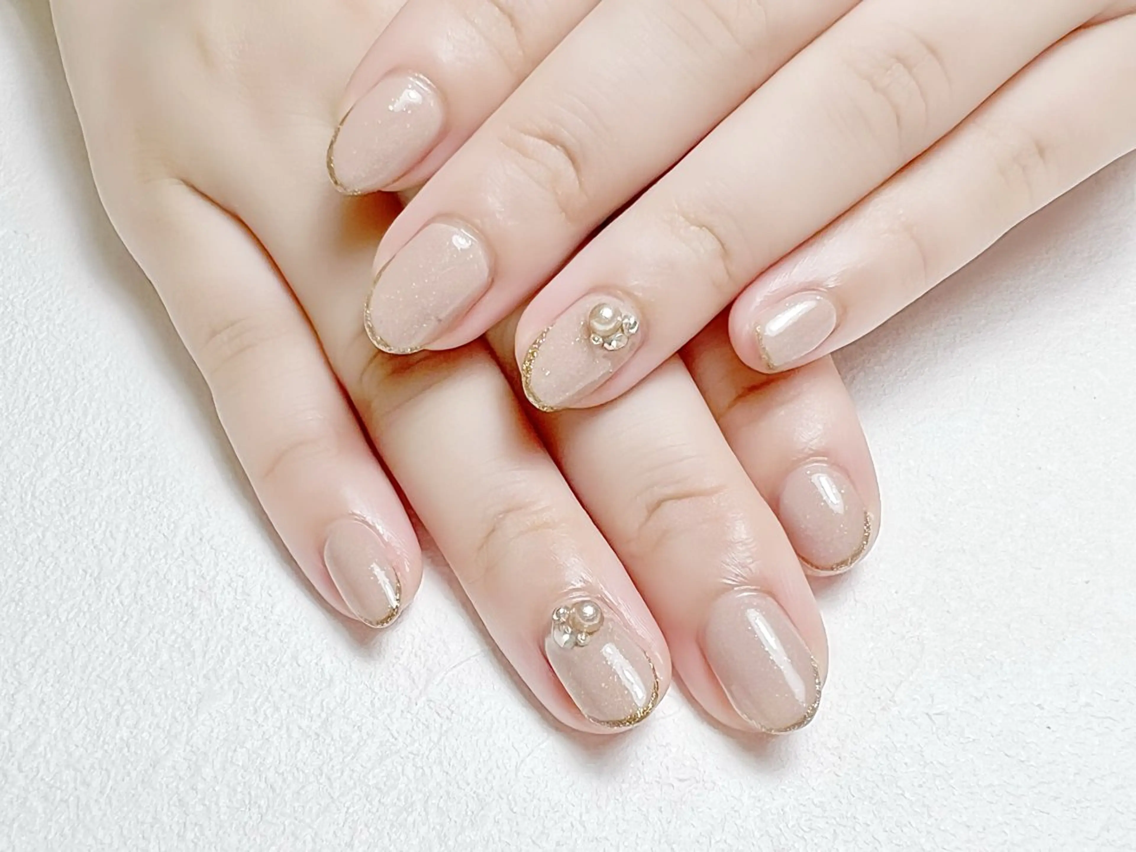 ネイル アートネイル ラメ(グリッター) オフィスネイル ワンカラーネイル rouse nail RISATOのネイルデザイン