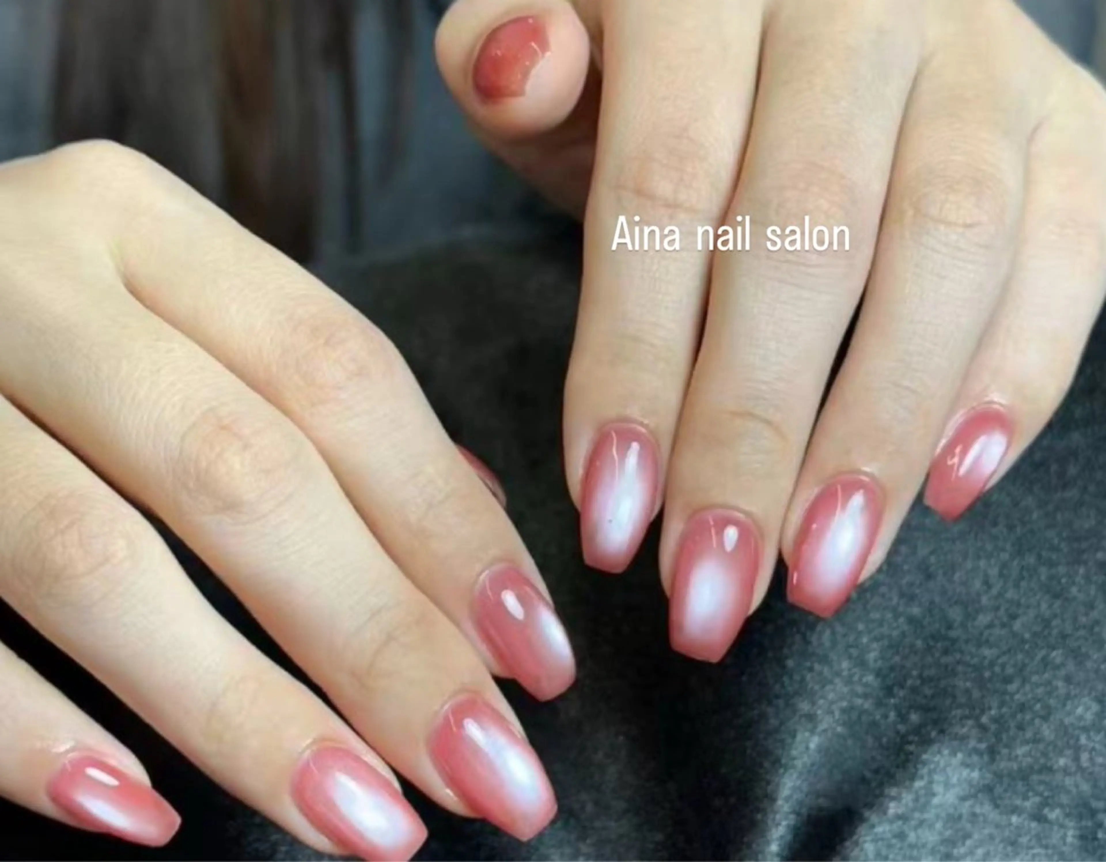 ネイル マグネットネイル マグネットワンカラー ワンカラーネイル Aina nail salonのネイルデザイン