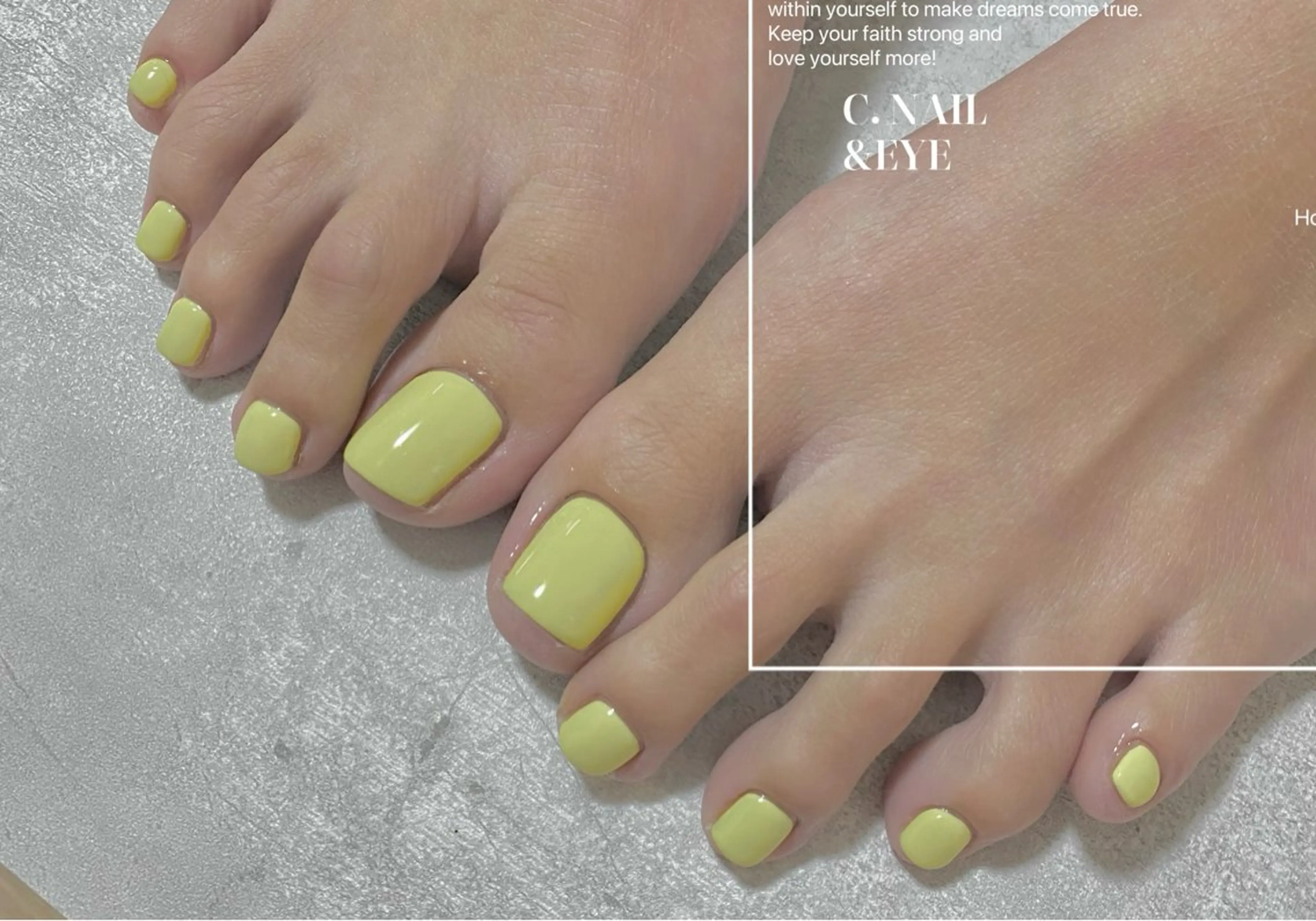 ネイル 入学式 フラッシュネイル フットネイル 卒業式 氷ネイル・うるうるネイル C.Nail &Eye筑紫駅のネイルデザイン