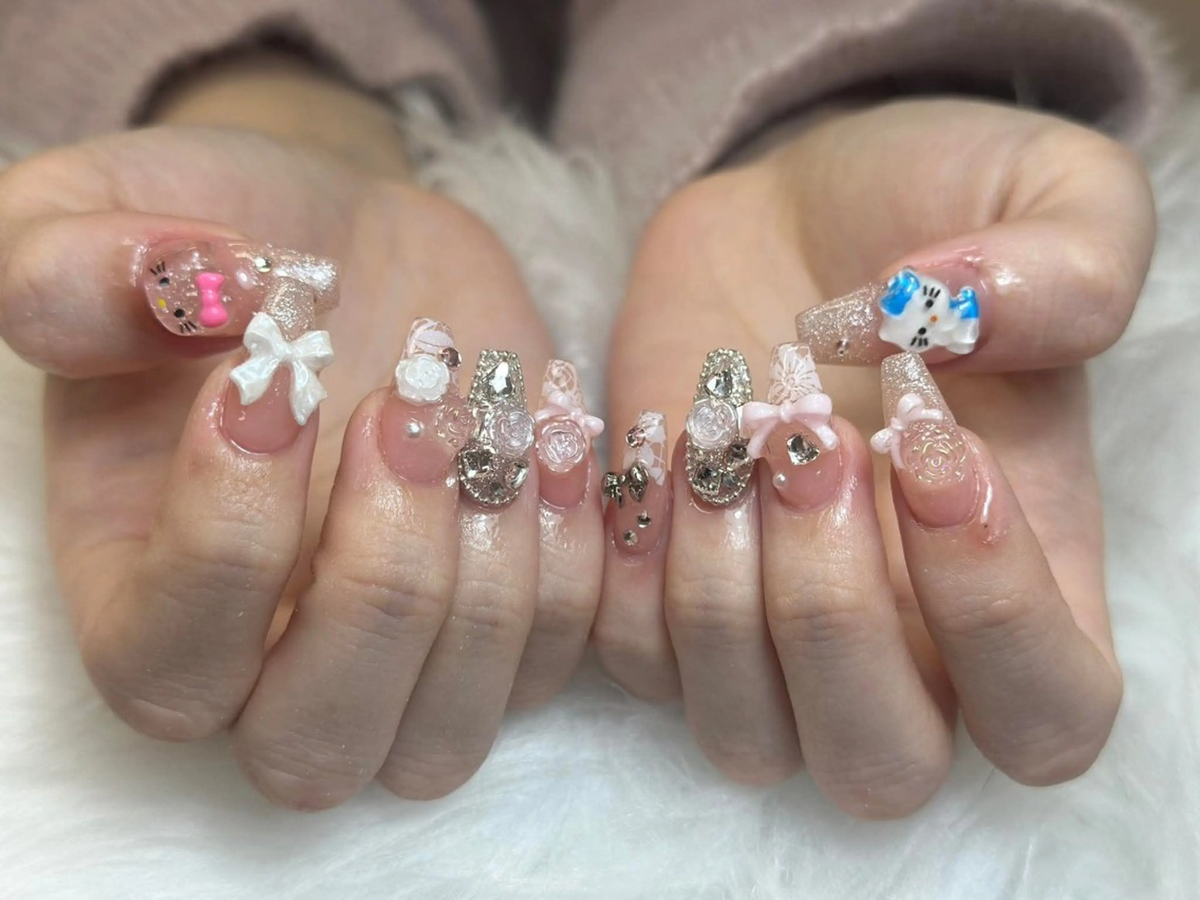 ネイル アートネイル 成人式 ジェルネイル ニュアンスネイル 夏ネイル ハンドネイル NIE MoMoのネイルデザイン