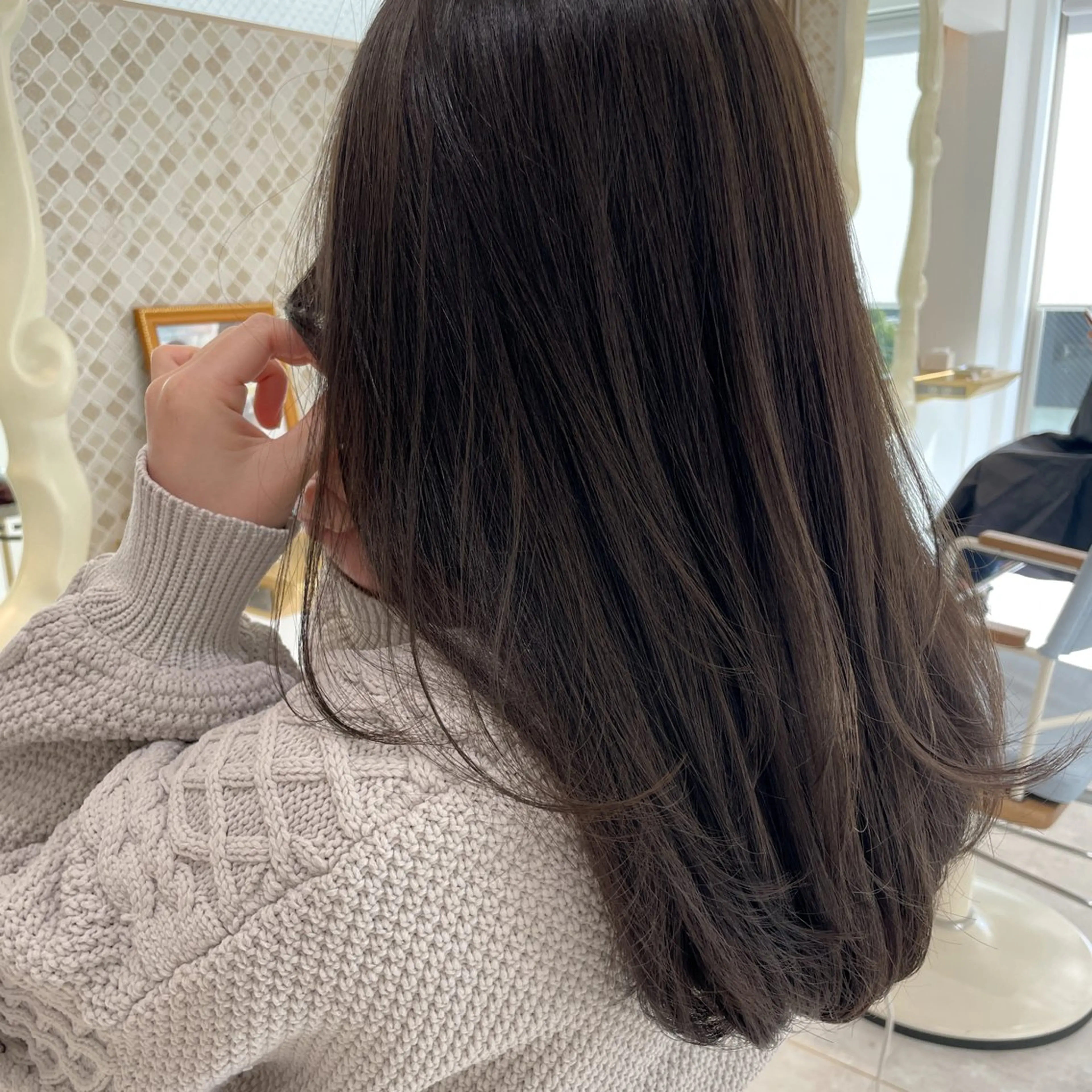 セミロング カット ヘアカラー 似合わせヘア🤍 面田法子のヘアスタイル