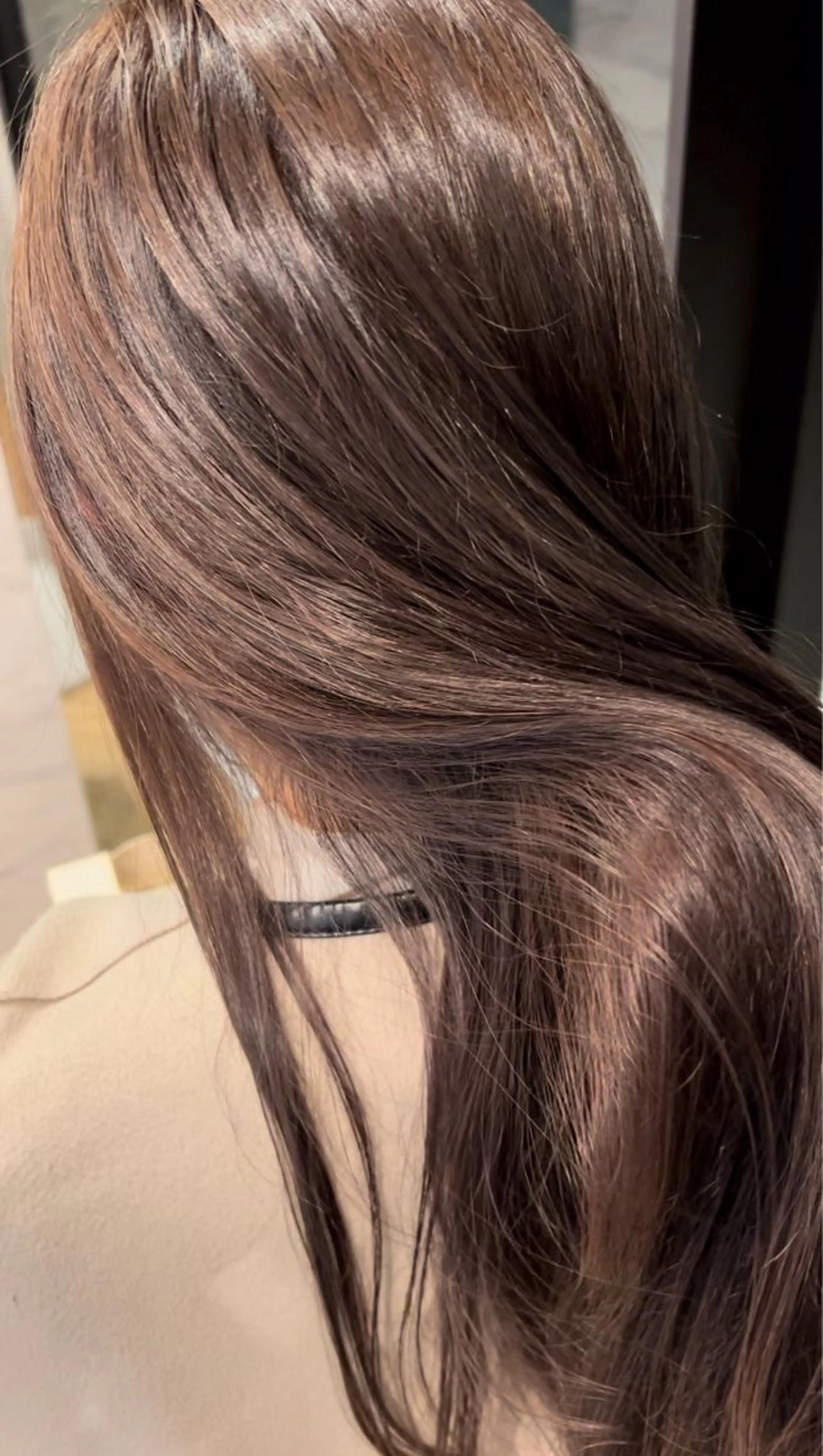 セミロング カラー ブリーチ 透明感カラー ダブルカラー グレージュ ブリーチなしカラー 透明感/ベージュ /kazui🐈のヘアスタイル